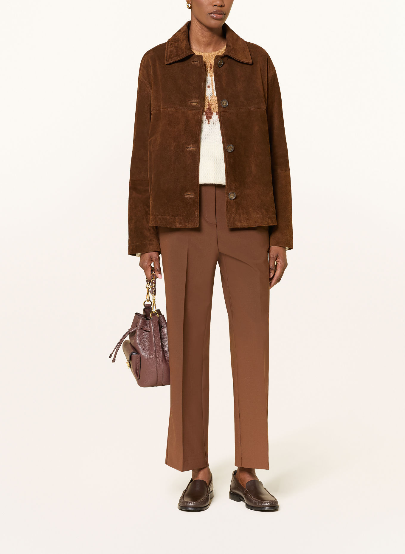 ottod'ame LAUREN 7/8-length trousers: BROWN