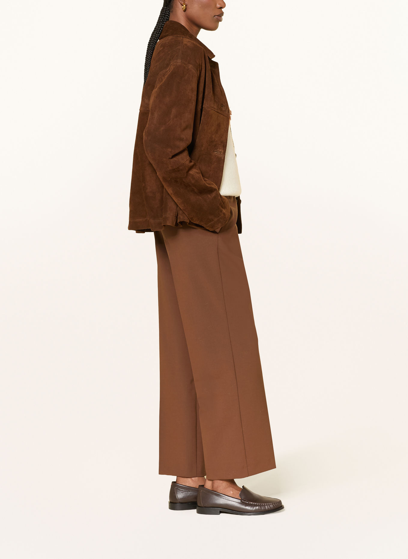 ottod'ame LAUREN 7/8-length trousers: BROWN