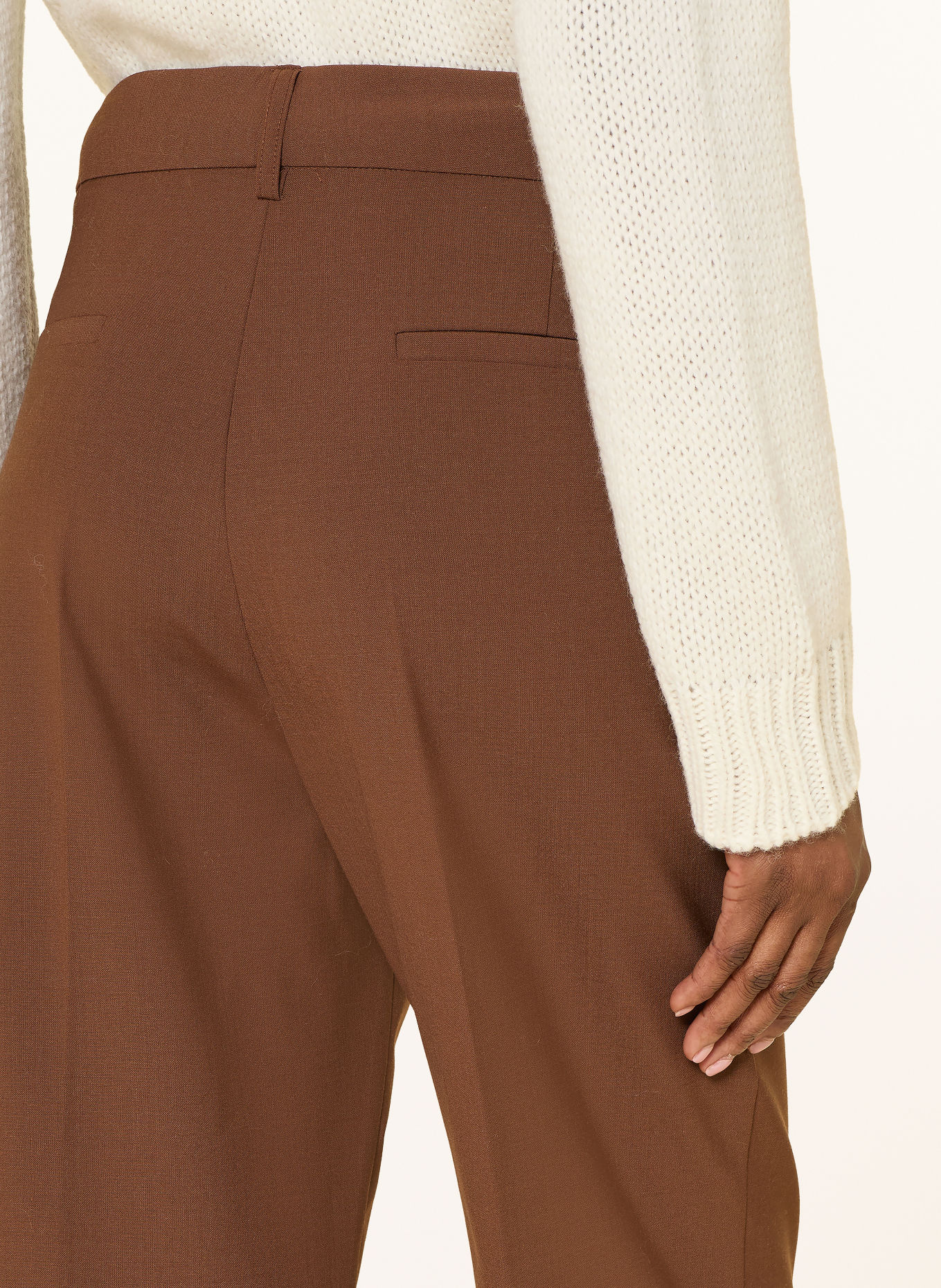 ottod'ame LAUREN 7/8-length trousers: BROWN