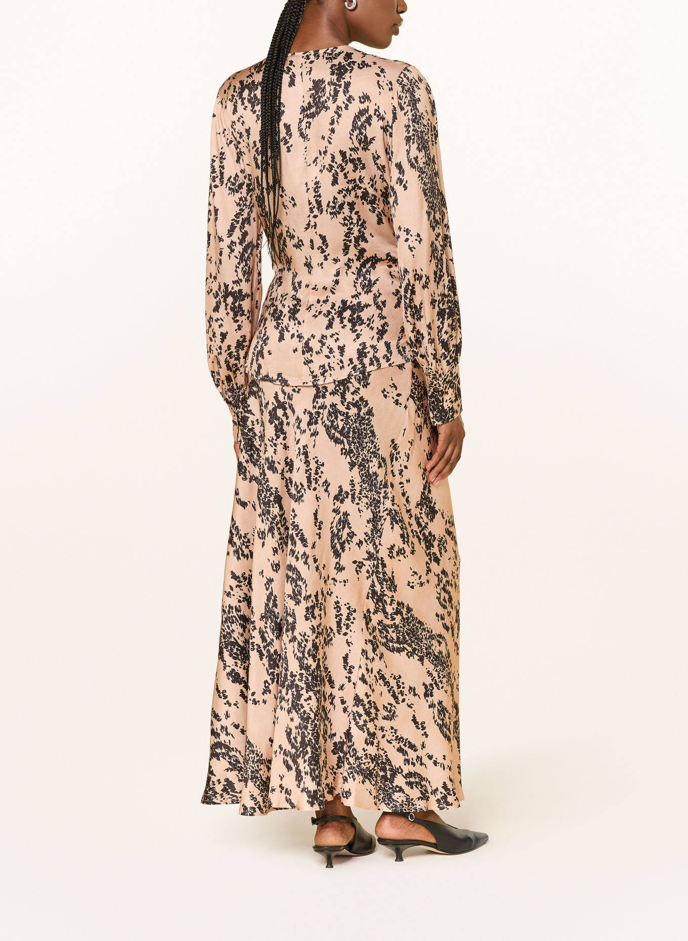 ottod'ame Wickelbluse: BEIGE / SCHWARZ