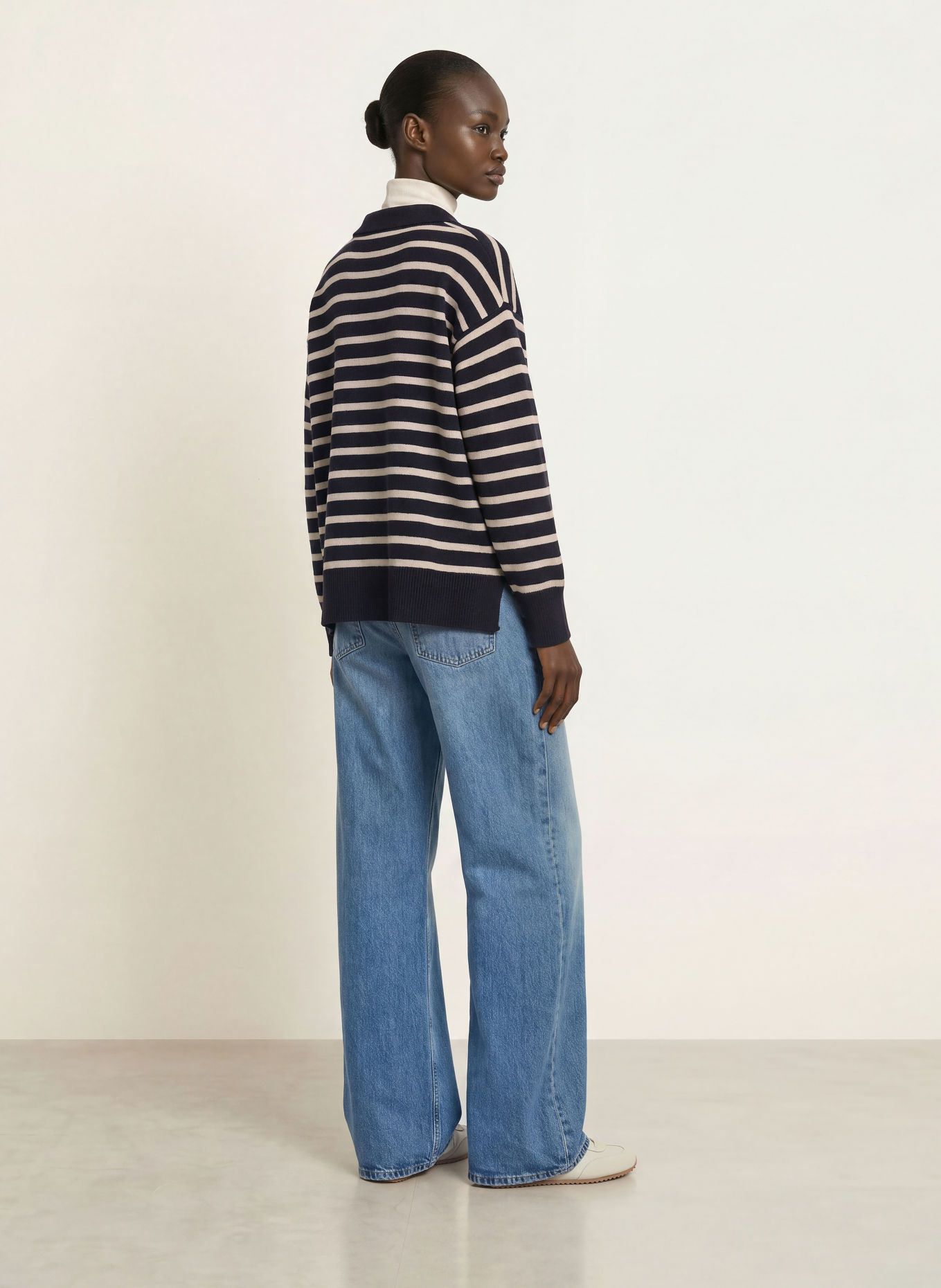 ottod'ame Pull: BLEU FONCÉ / BLANC