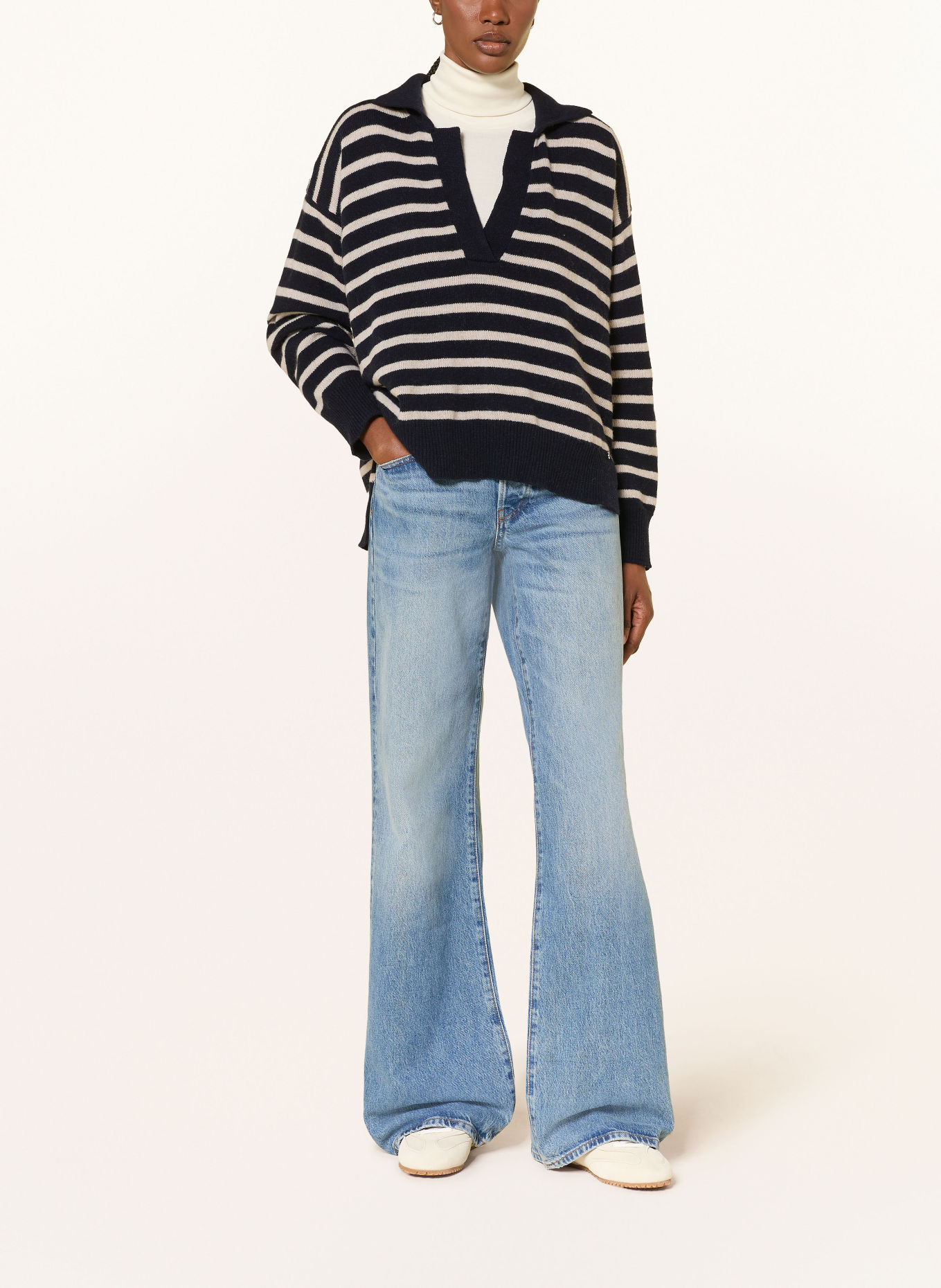 ottod'ame Pull: BLEU FONCÉ / BLANC