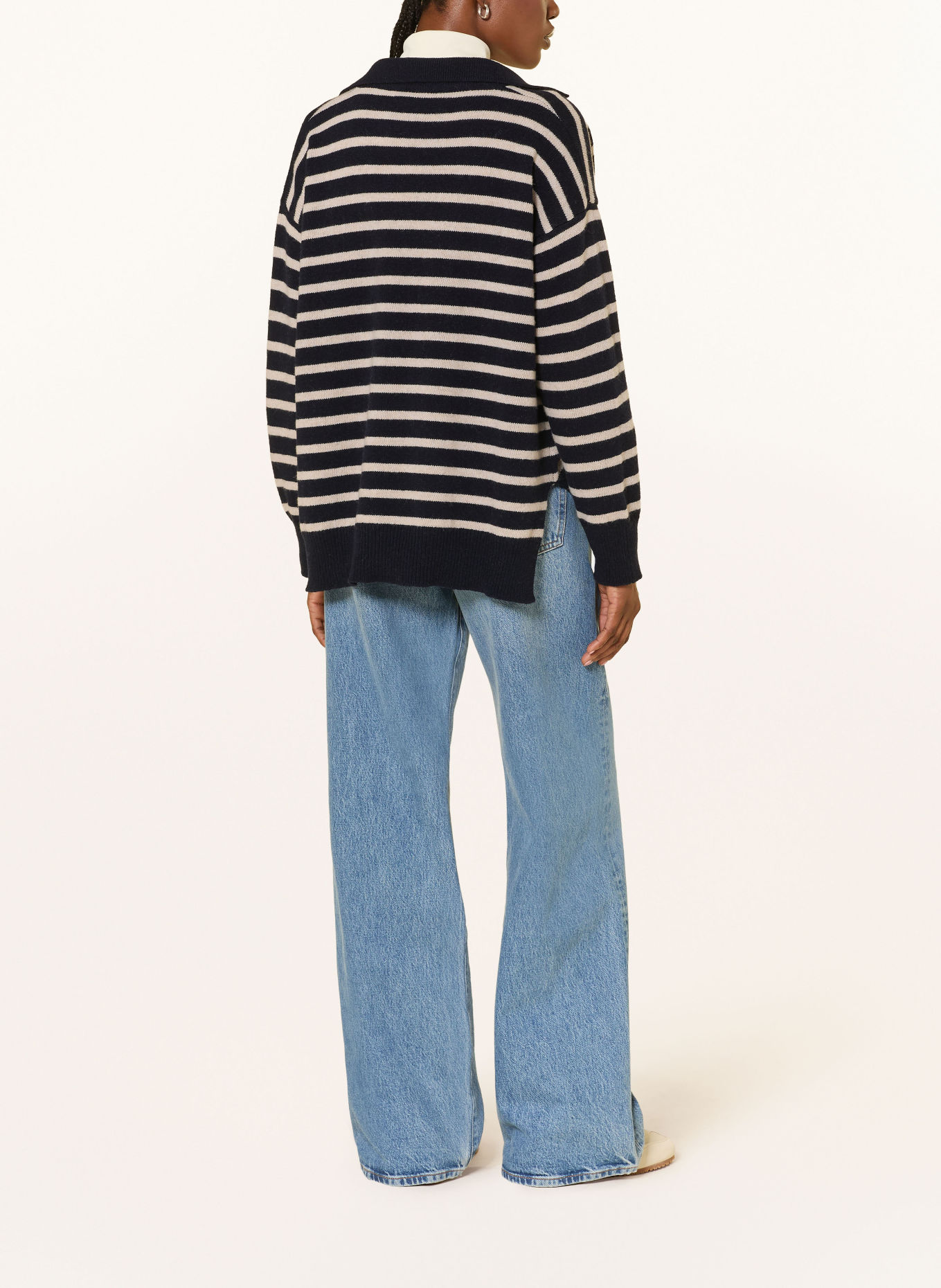 ottod'ame Pull: BLEU FONCÉ / BLANC