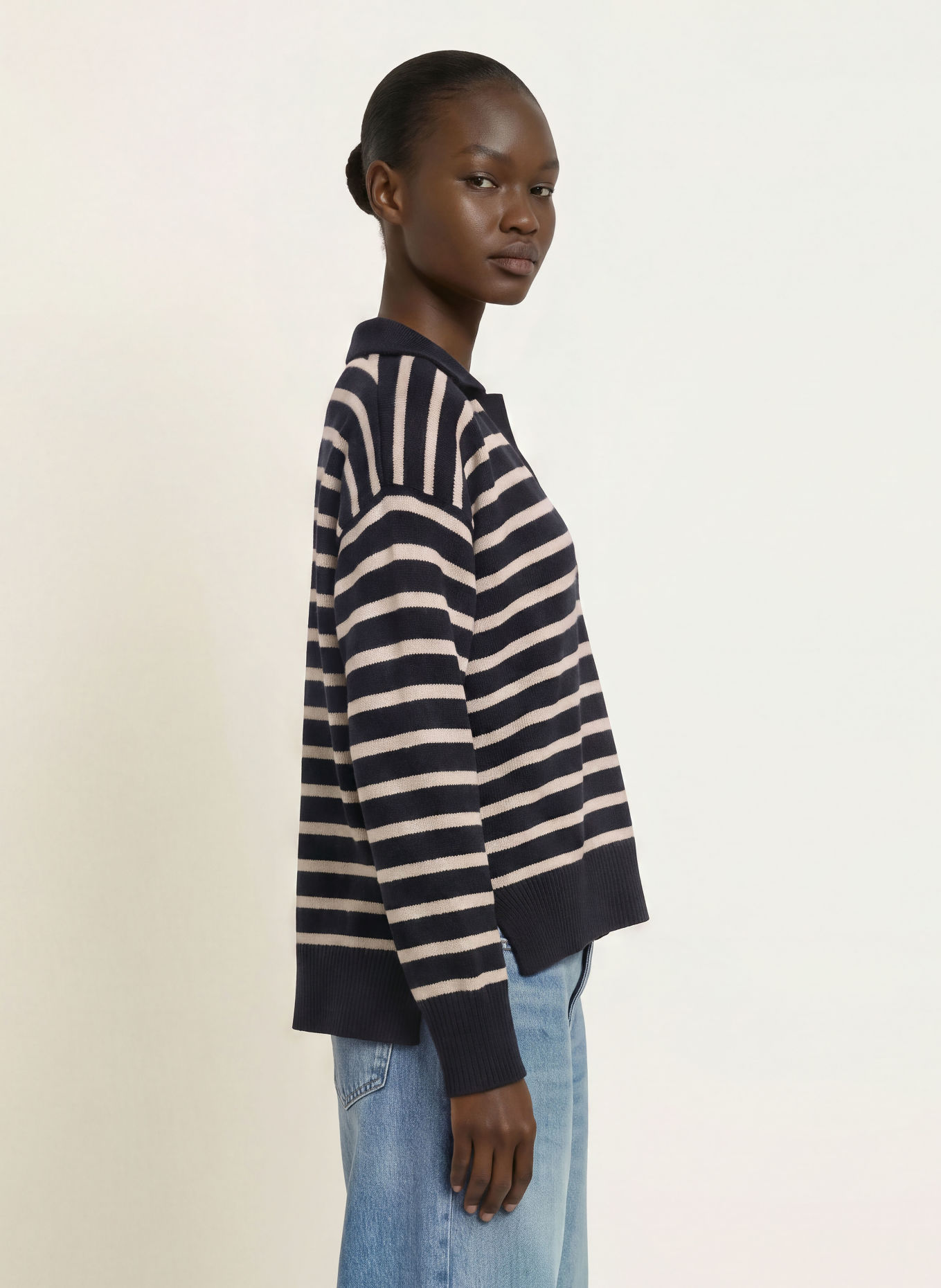 ottod'ame Pull: BLEU FONCÉ / BLANC
