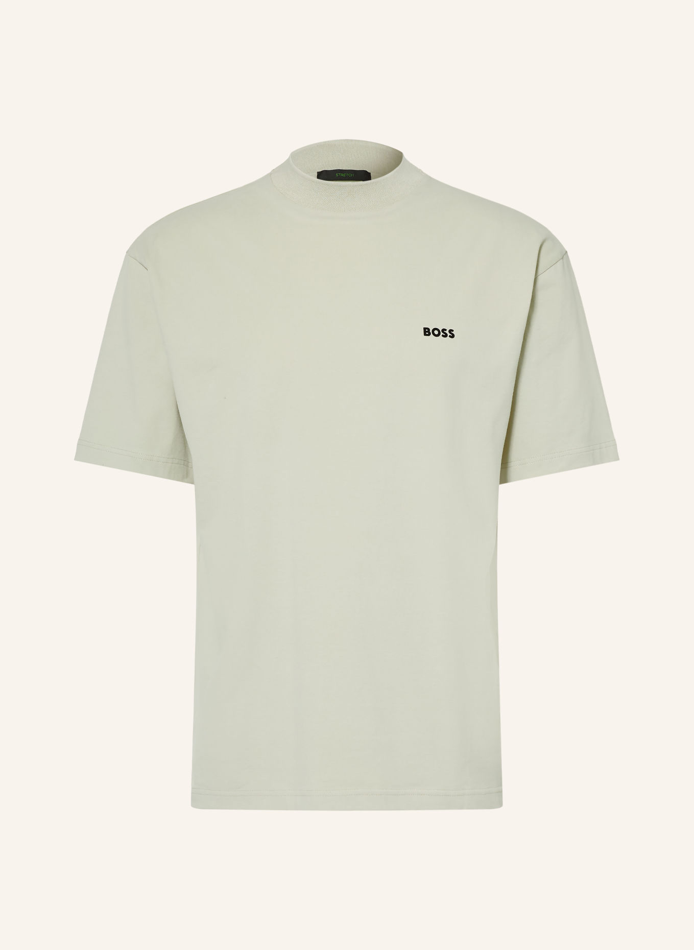 BOSS Tricou NETWORK: BEJ / NEGRU