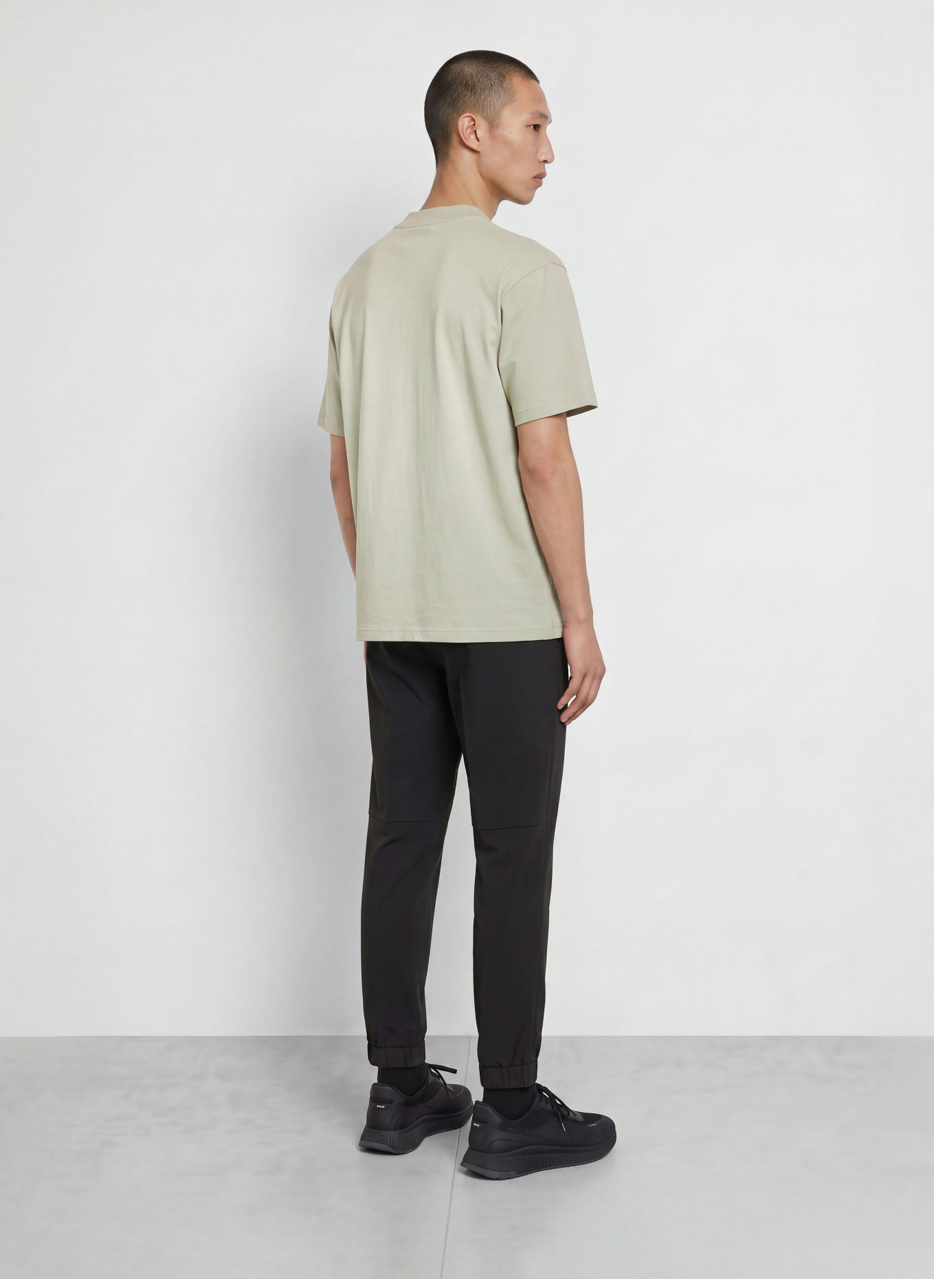 BOSS Tricou NETWORK: BEJ / NEGRU
