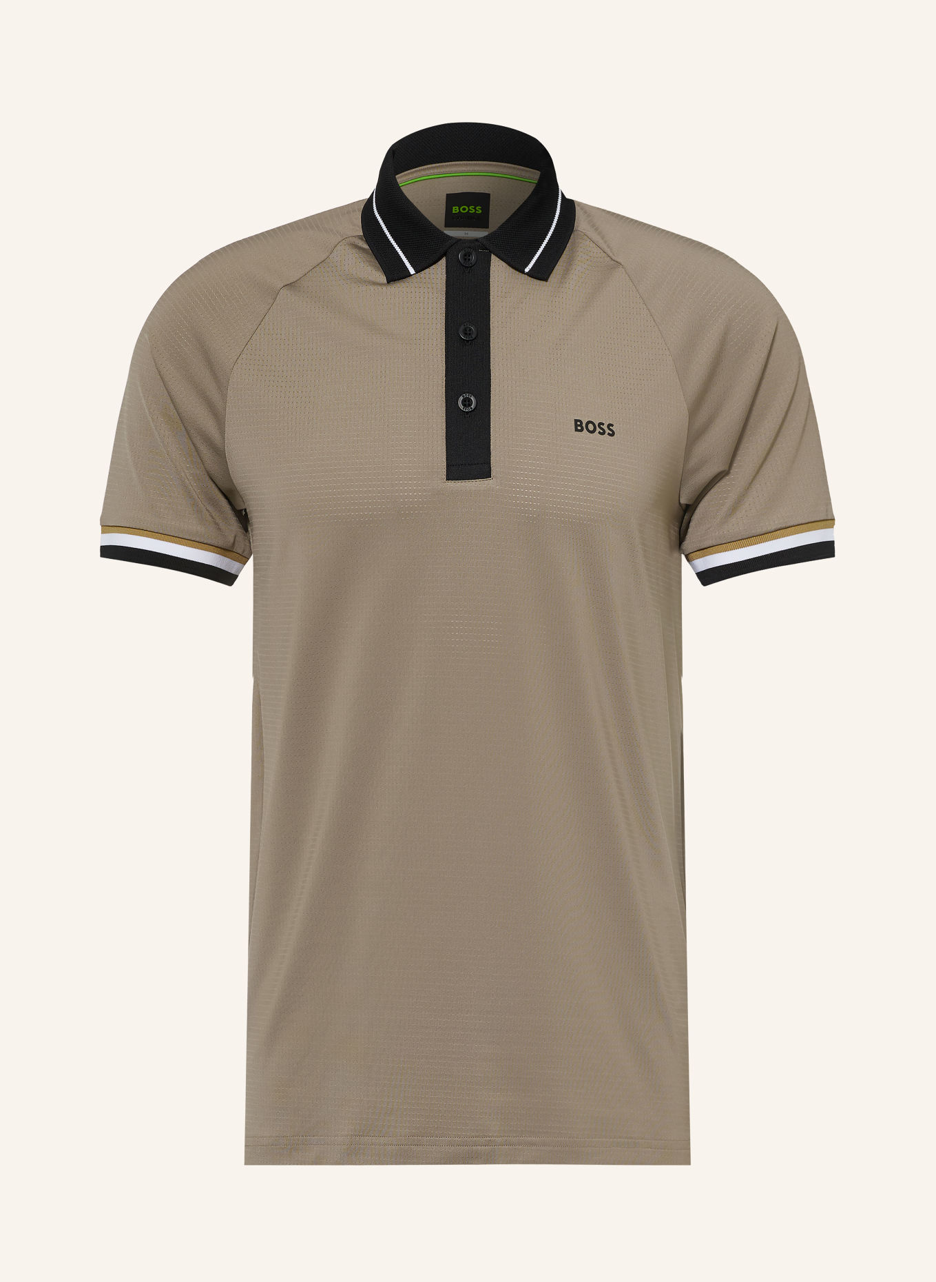 BOSS Functioneel poloshirt TOC COURT Slim Fit: BEIGE / WIT / ZWART
