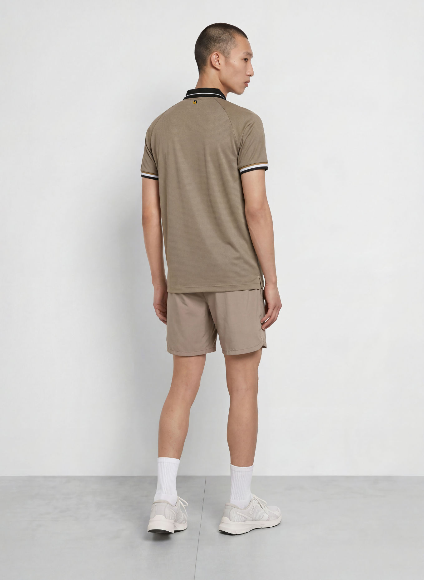 BOSS Functioneel poloshirt TOC COURT Slim Fit: BEIGE / WIT / ZWART