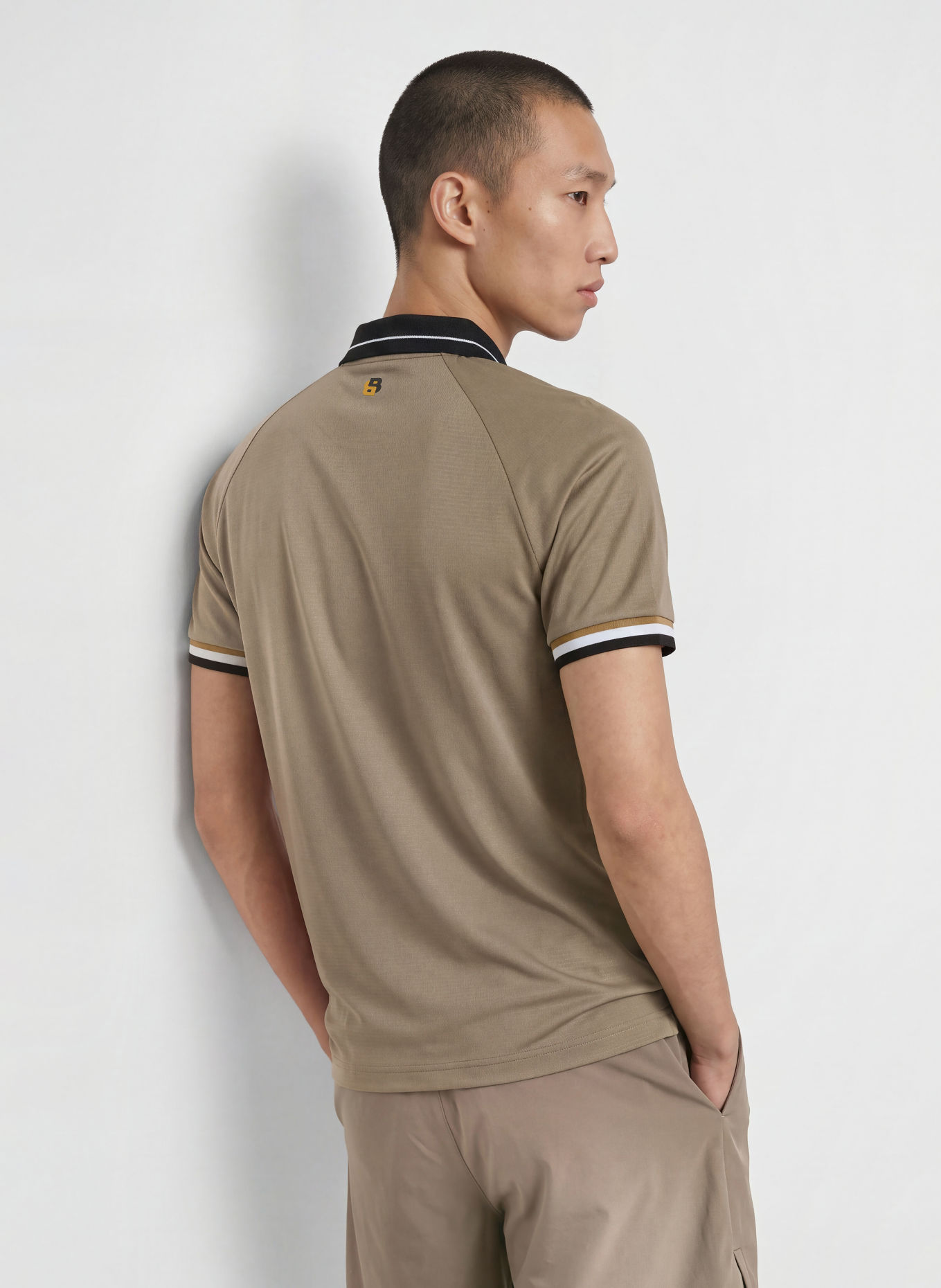 BOSS Functioneel poloshirt TOC COURT Slim Fit: BEIGE / WIT / ZWART