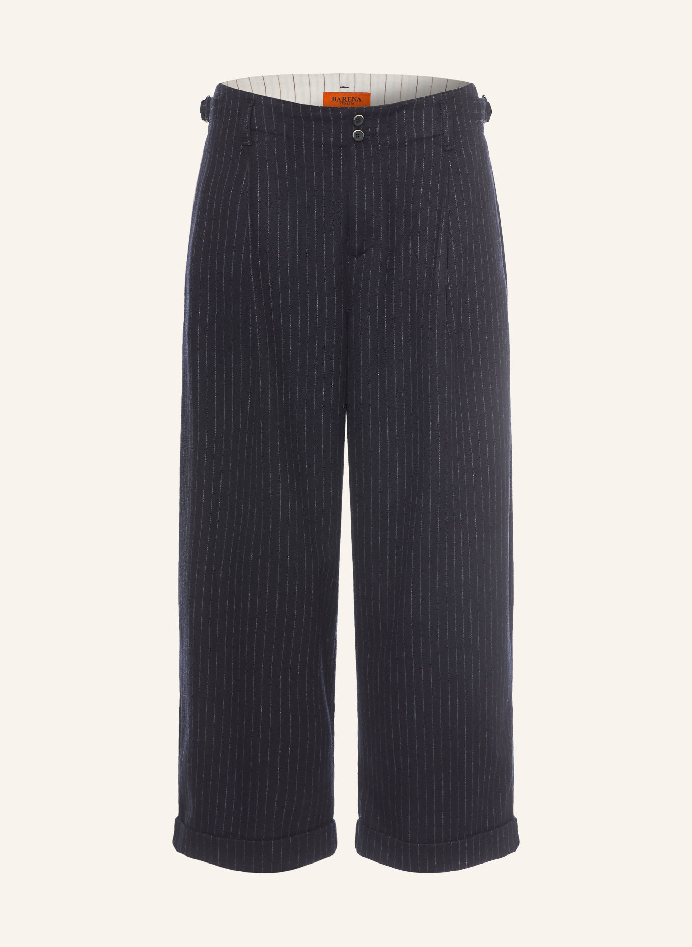 BARENA VENEZIA FELUCON FUNE-broek met normale pasvorm en kortere pijplengte: DONKERBLAUW