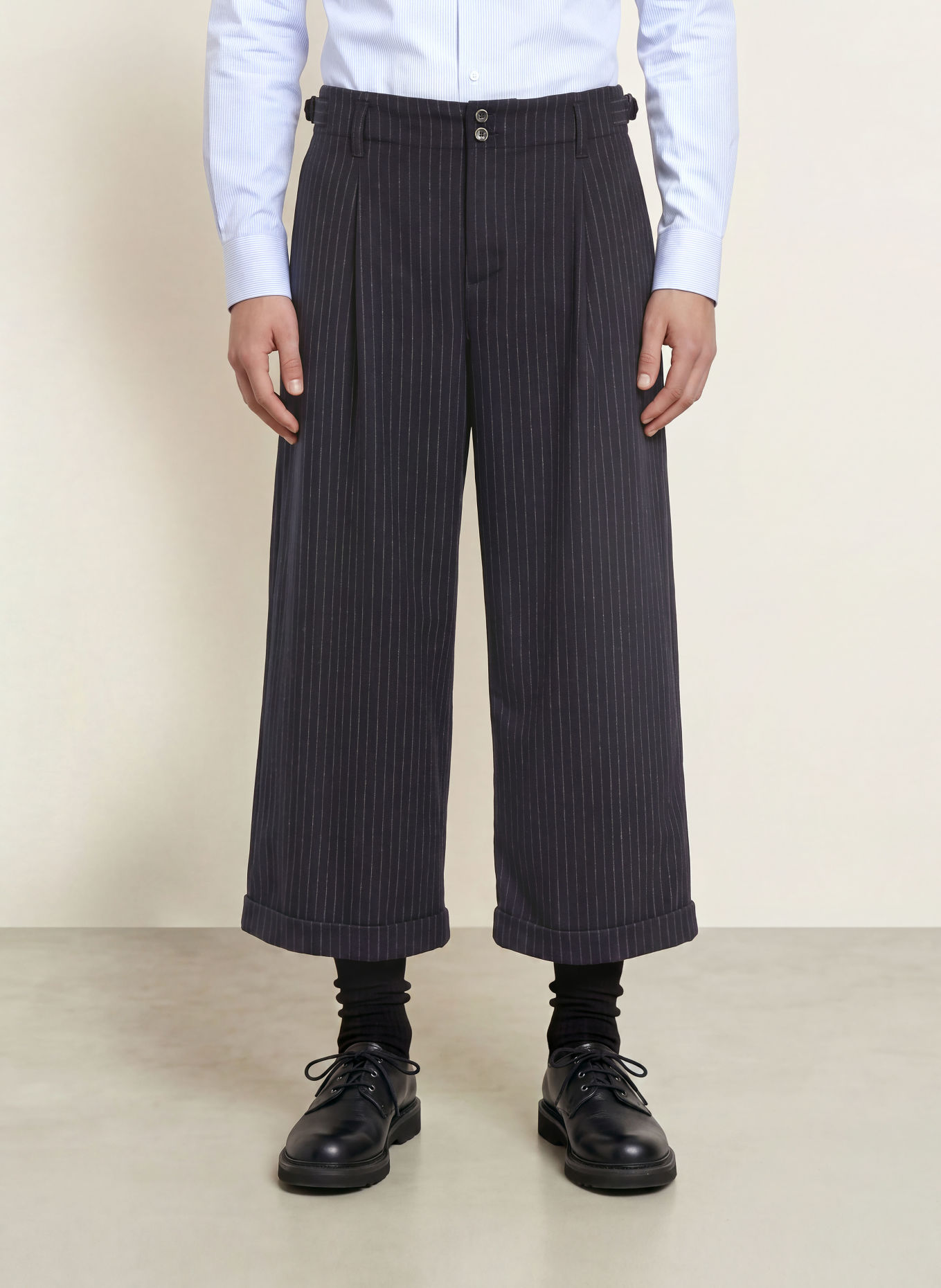 BARENA VENEZIA FELUCON FUNE-broek met normale pasvorm en kortere pijplengte: DONKERBLAUW