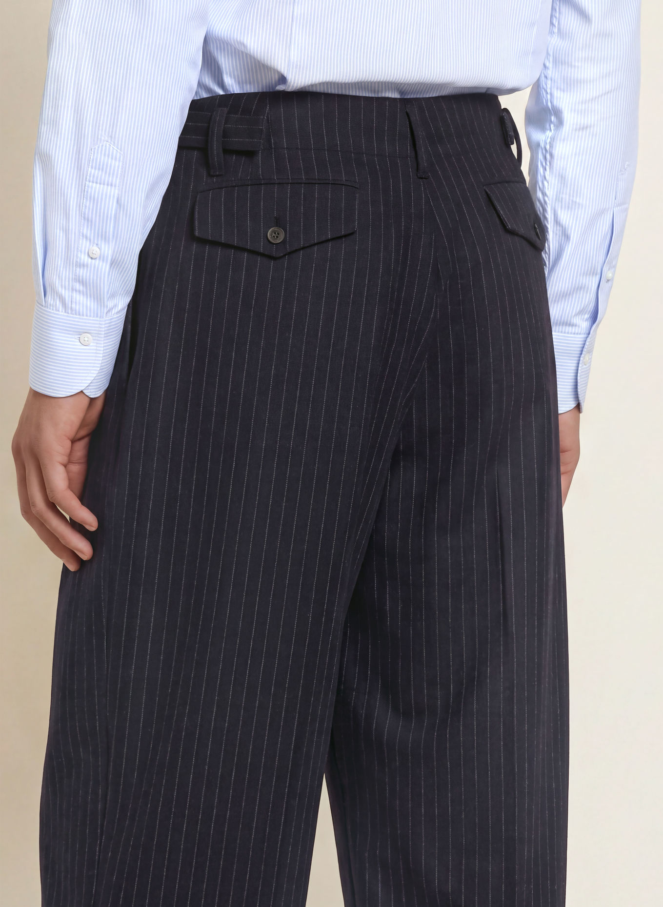 BARENA VENEZIA FELUCON FUNE-broek met normale pasvorm en kortere pijplengte: DONKERBLAUW