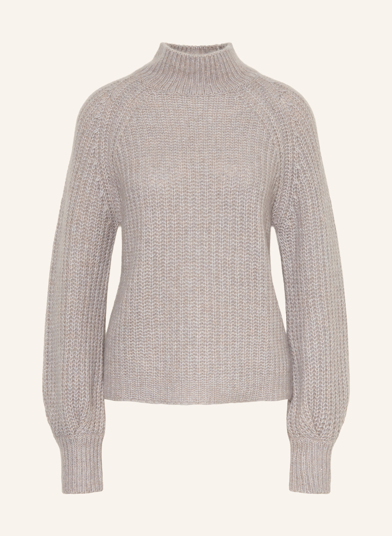 HEMISPHERE Sweater with cashmere and glitter yarn: LIGHT GRAY