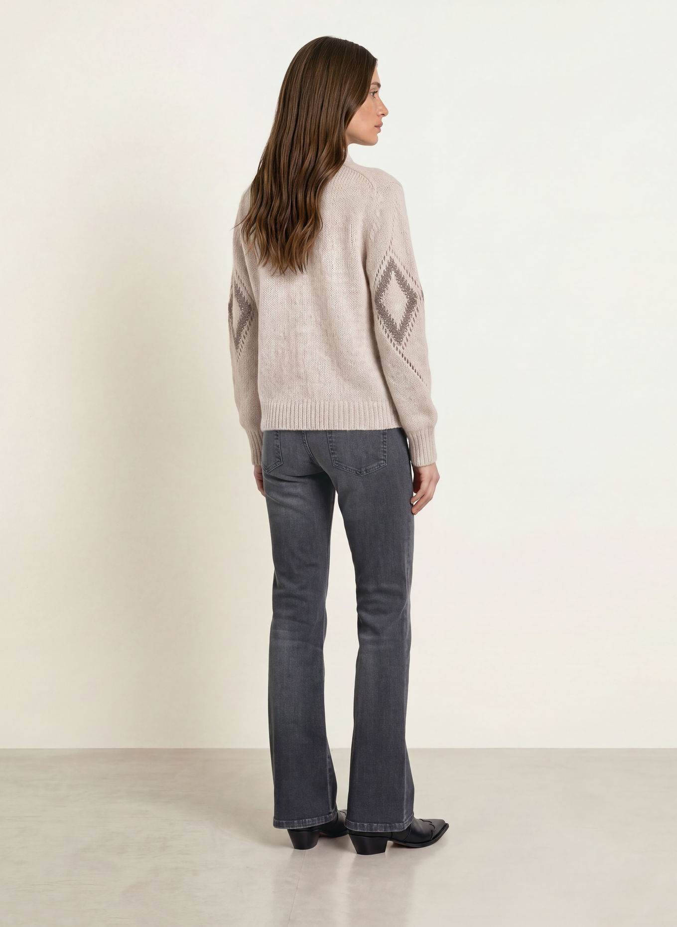 HEMISPHERE Cashmere Sweaters: LIGHT GRAY / GRAY