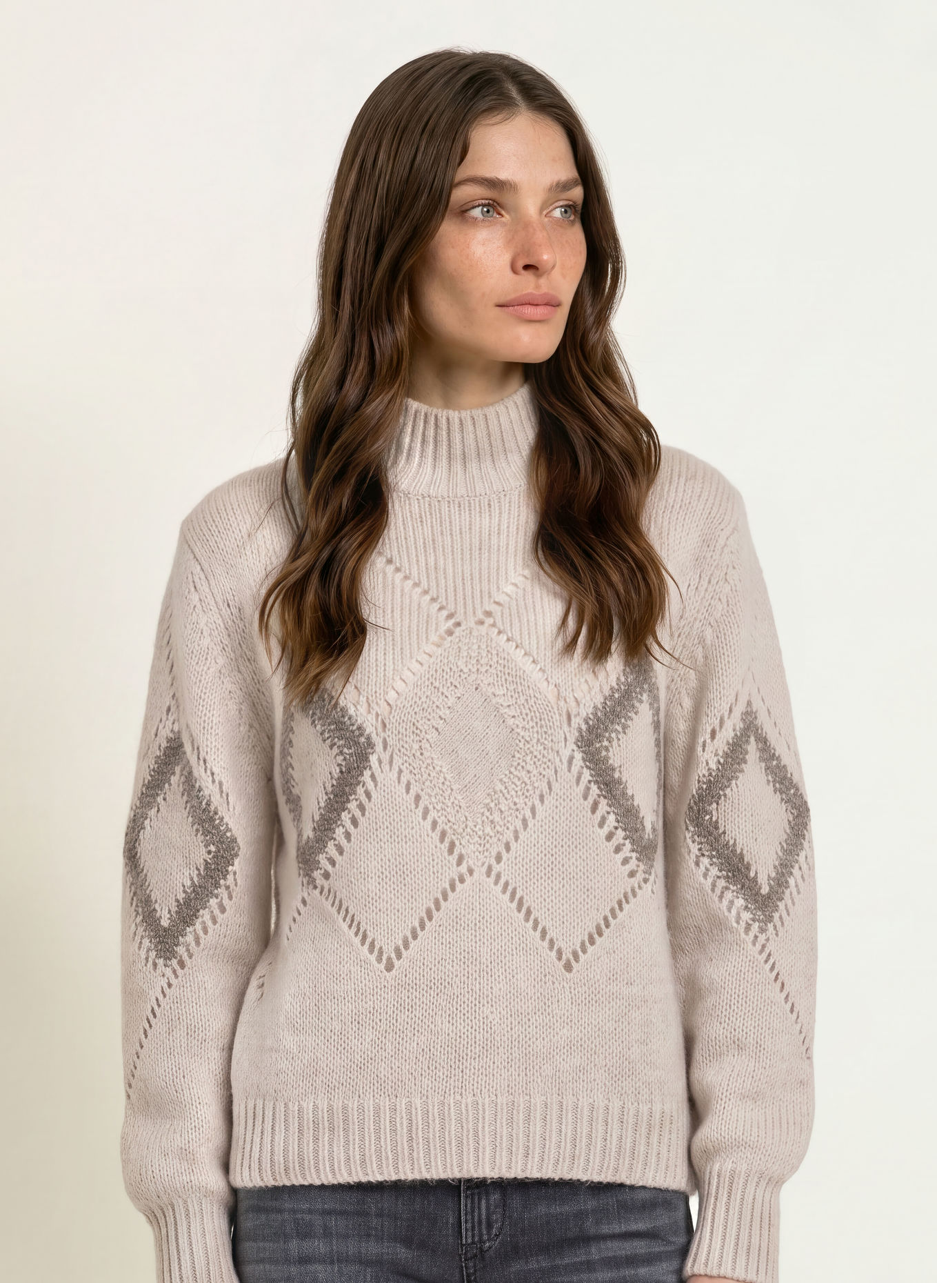 HEMISPHERE Cashmere Sweaters: LIGHT GRAY / GRAY