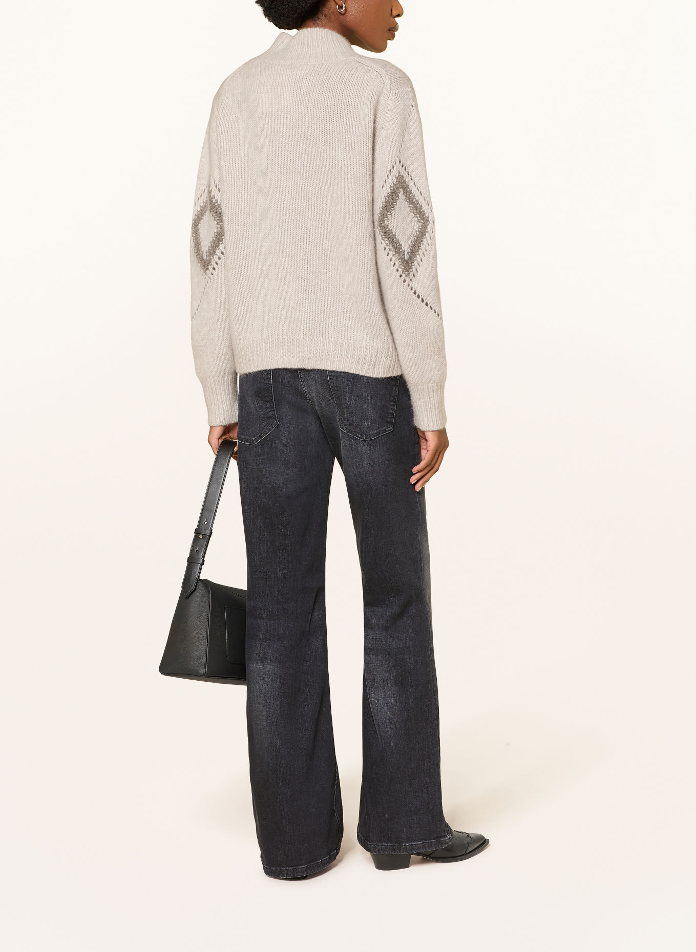 HEMISPHERE Cashmere Sweaters: LIGHT GRAY / GRAY