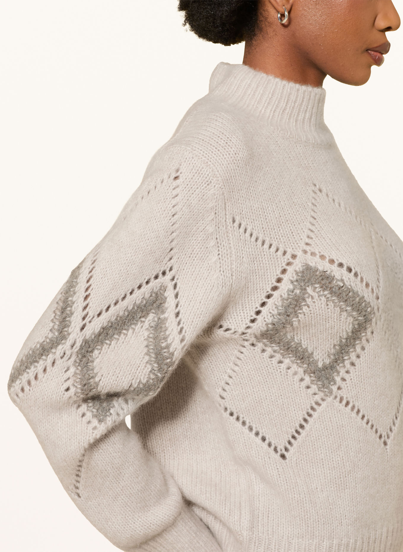 HEMISPHERE Cashmere Sweaters: LIGHT GRAY / GRAY
