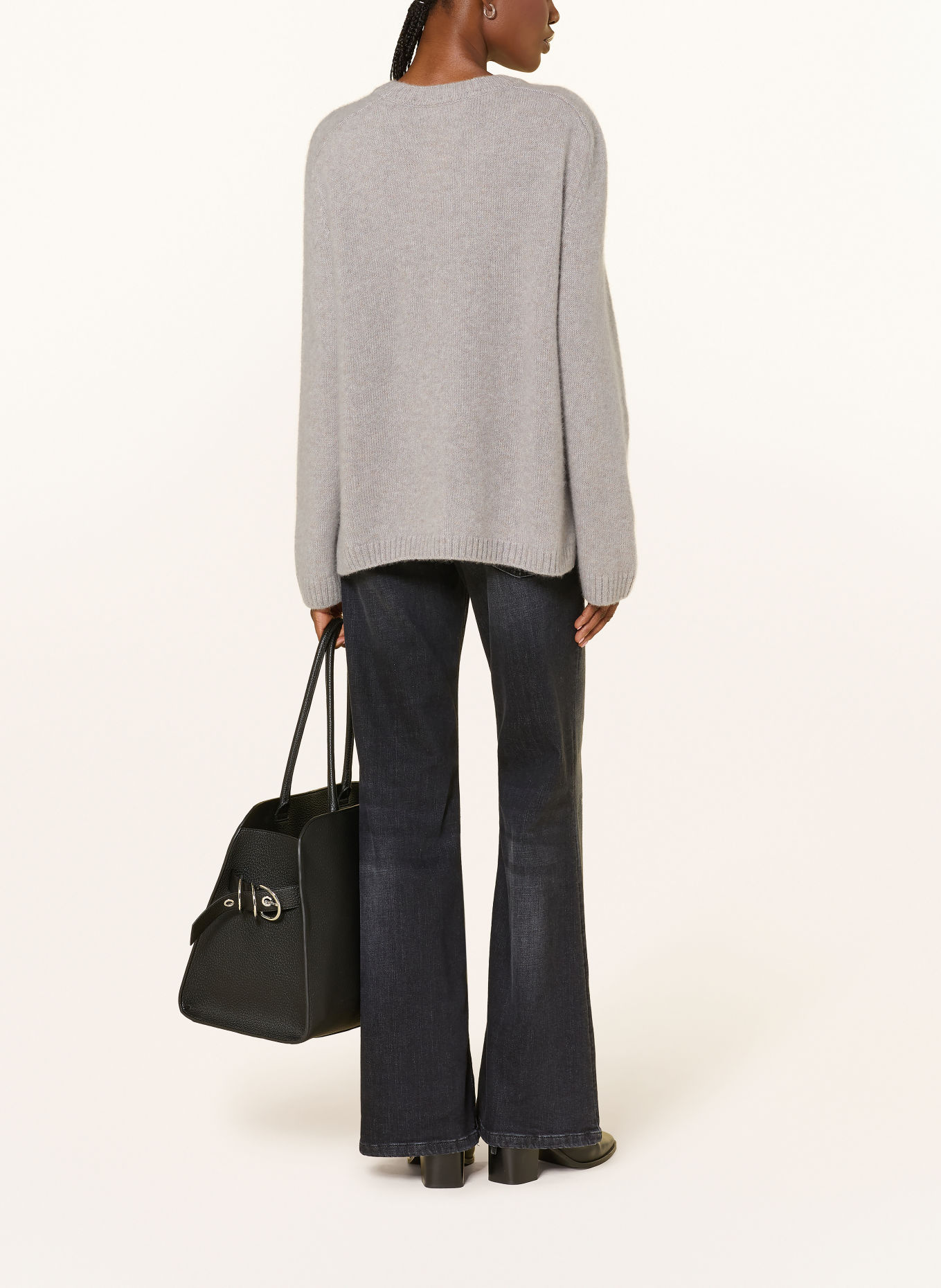 HEMISPHERE Sweater with cashmere and sequins: GRAY