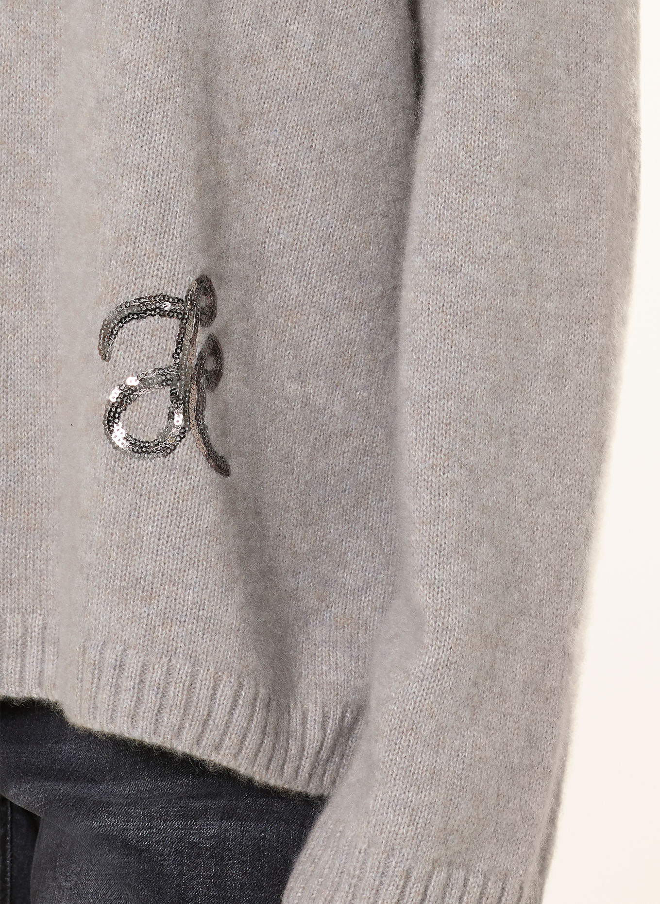 HEMISPHERE Sweater with cashmere and sequins: GRAY
