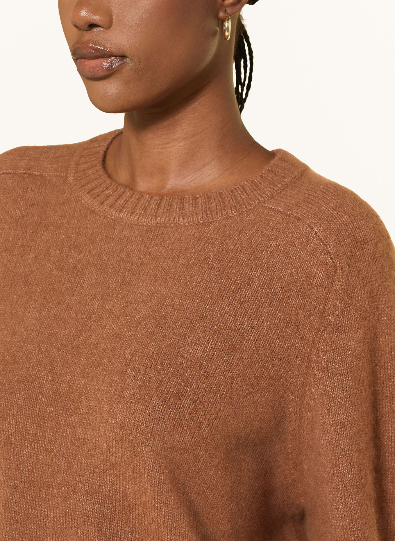 HEMISPHERE Pull en cachemire et paillettes: MARRON