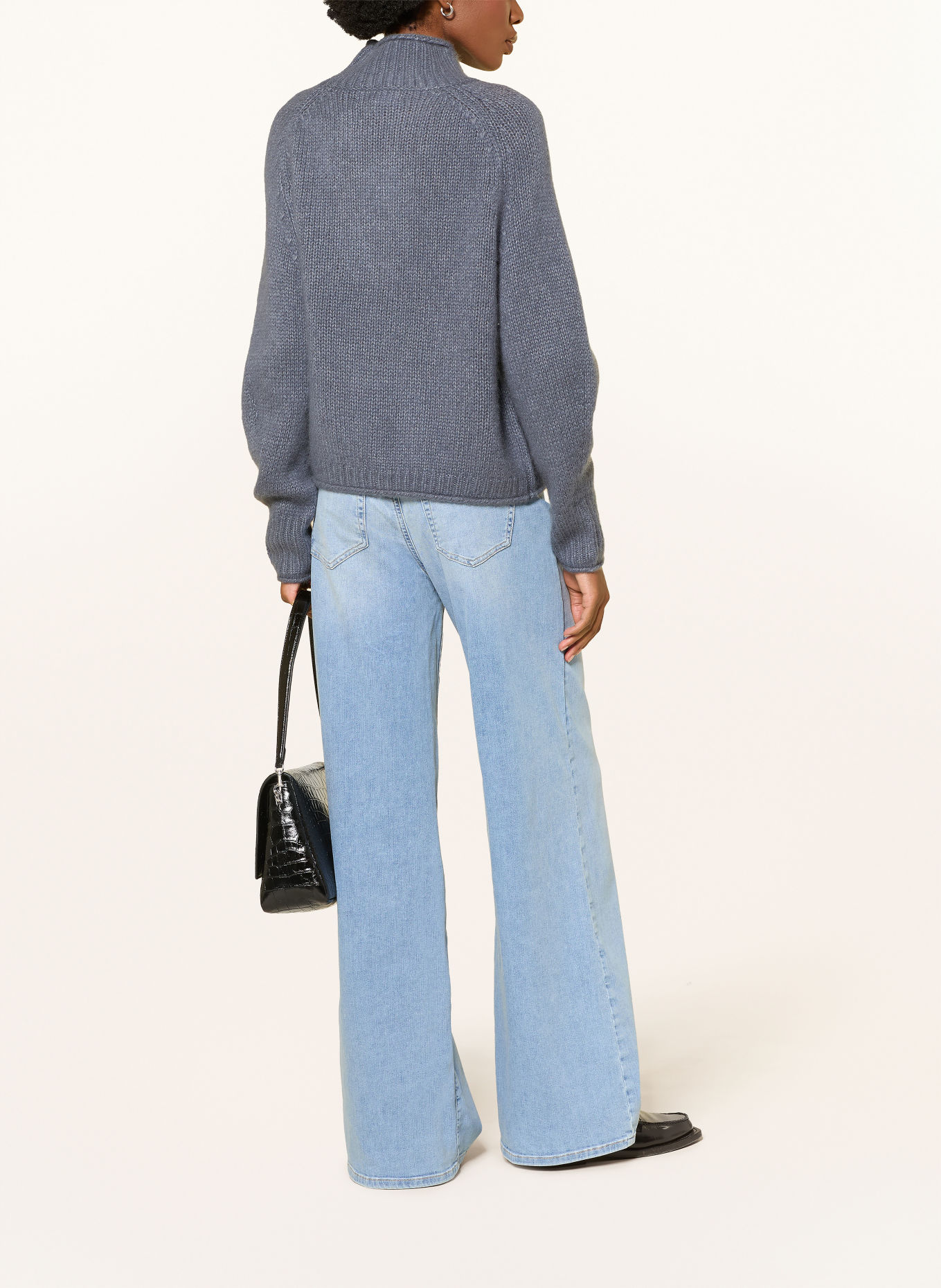 HEMISPHERE Pull en cachemire: BLEU GRIS