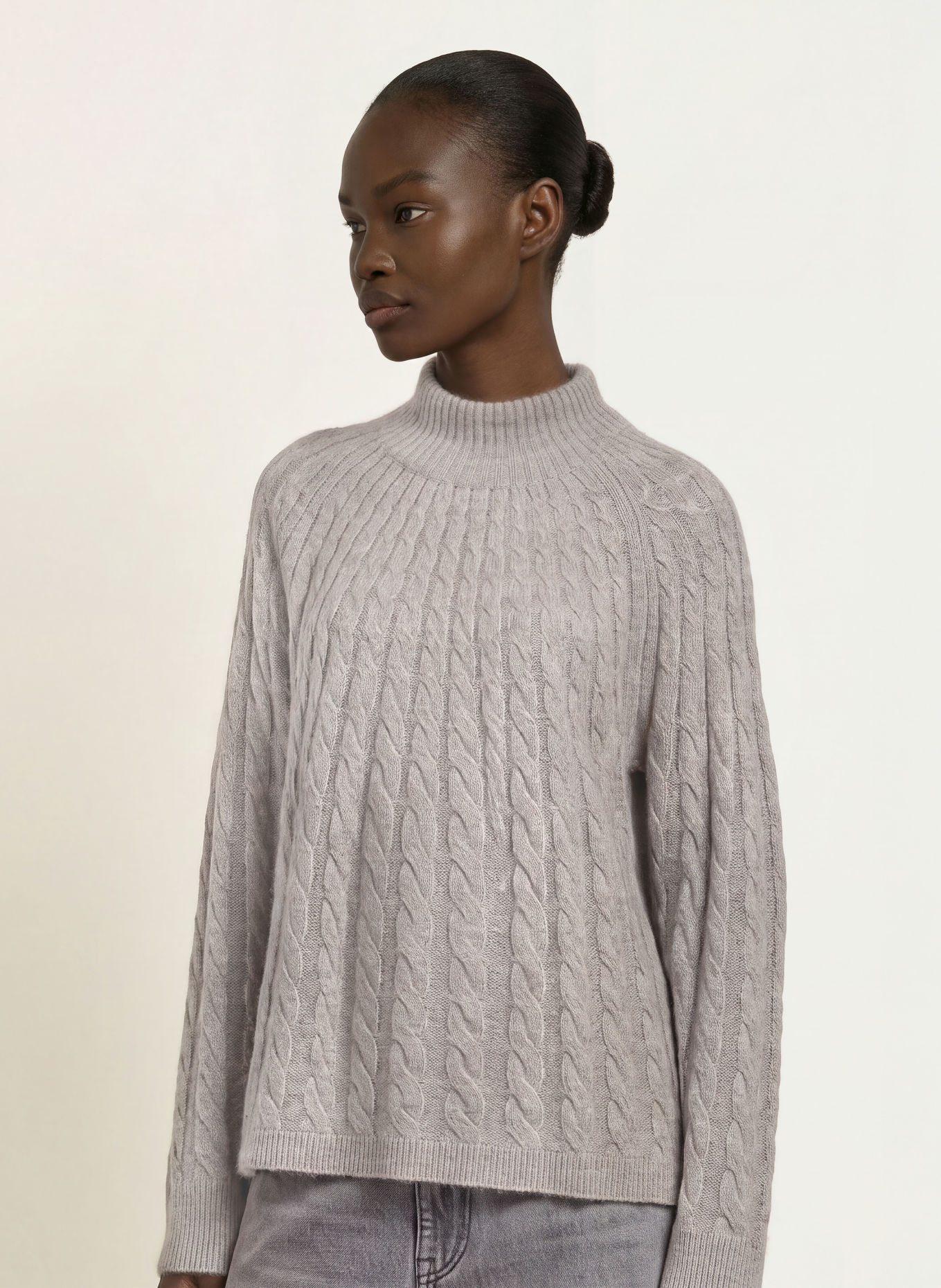 HEMISPHERE Pull en cachemire: GRIS CLAIR