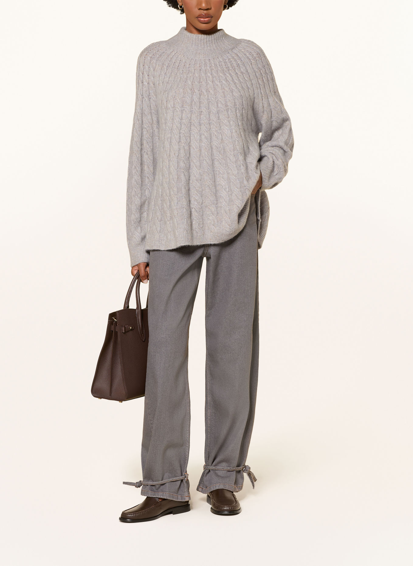 HEMISPHERE Pull en cachemire: GRIS CLAIR