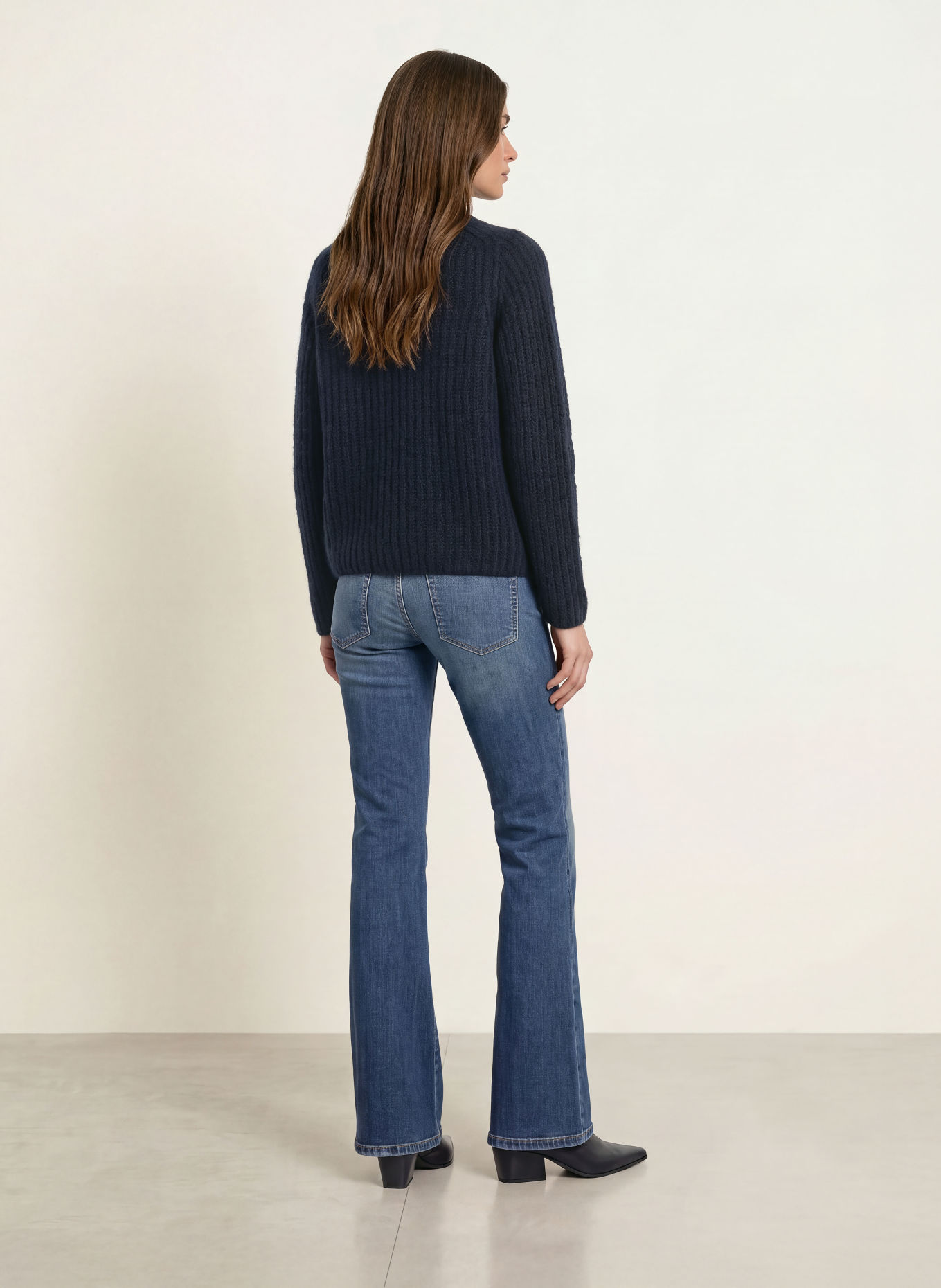 HEMISPHERE Trui met kasjmier: DONKERBLAUW