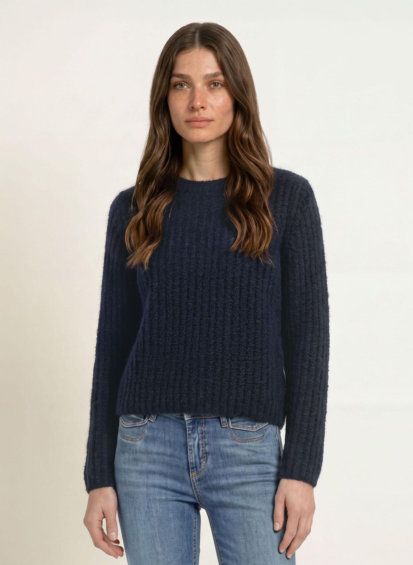 HEMISPHERE Trui met kasjmier: DONKERBLAUW