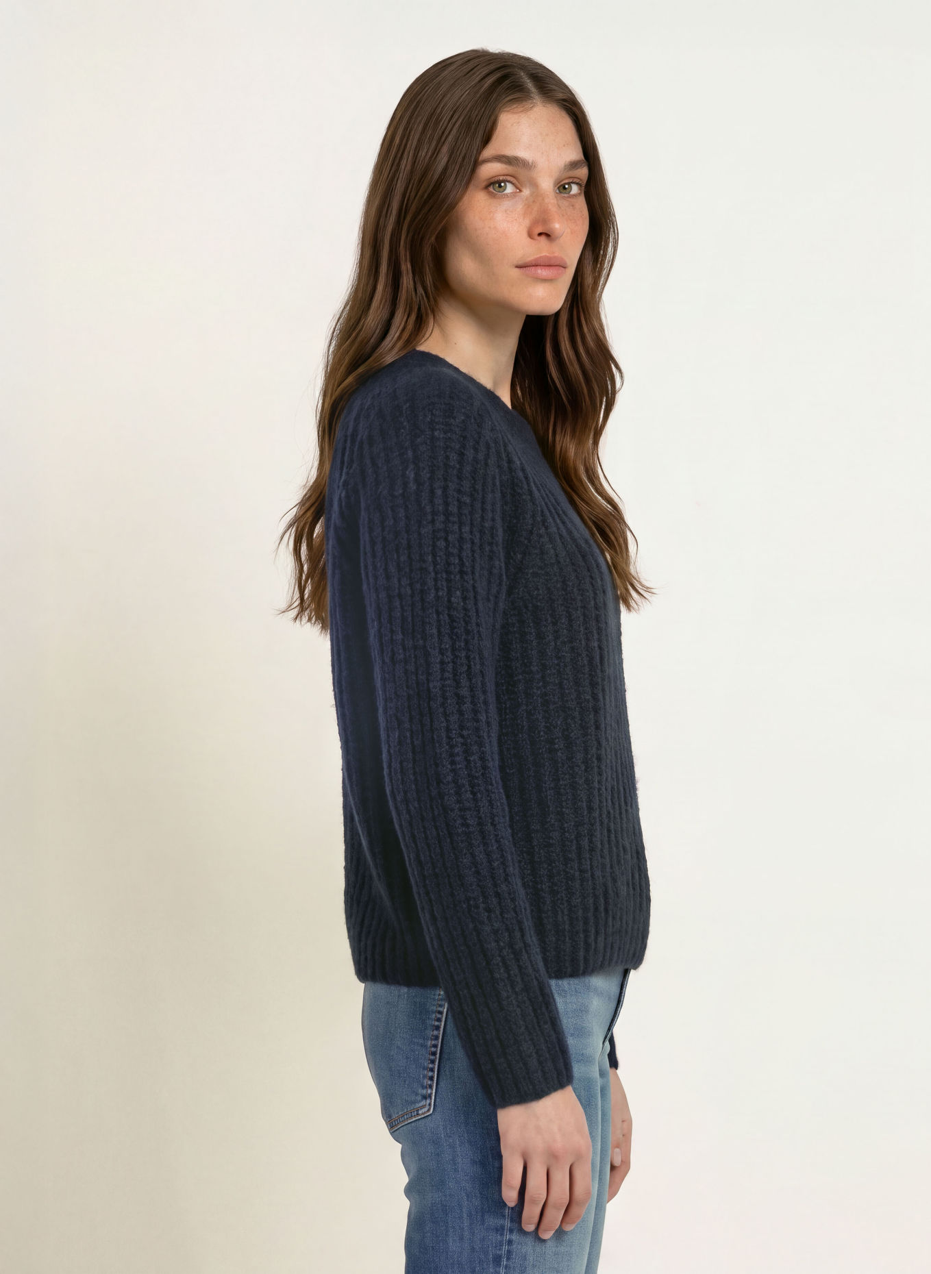 HEMISPHERE Trui met kasjmier: DONKERBLAUW