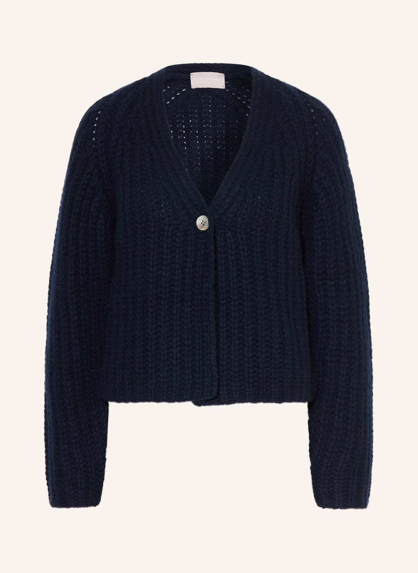 HEMISPHERE Cashmere Cardigan: DARK BLUE
