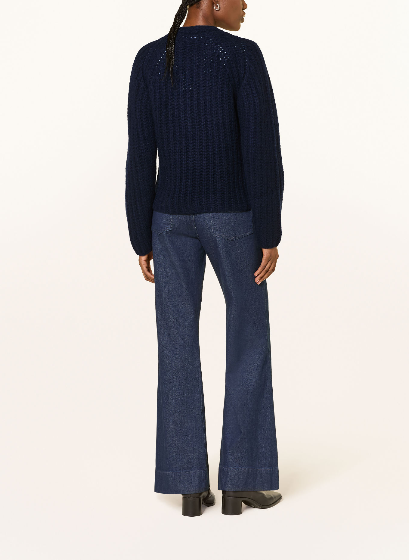 HEMISPHERE Cashmere Cardigan: DARK BLUE