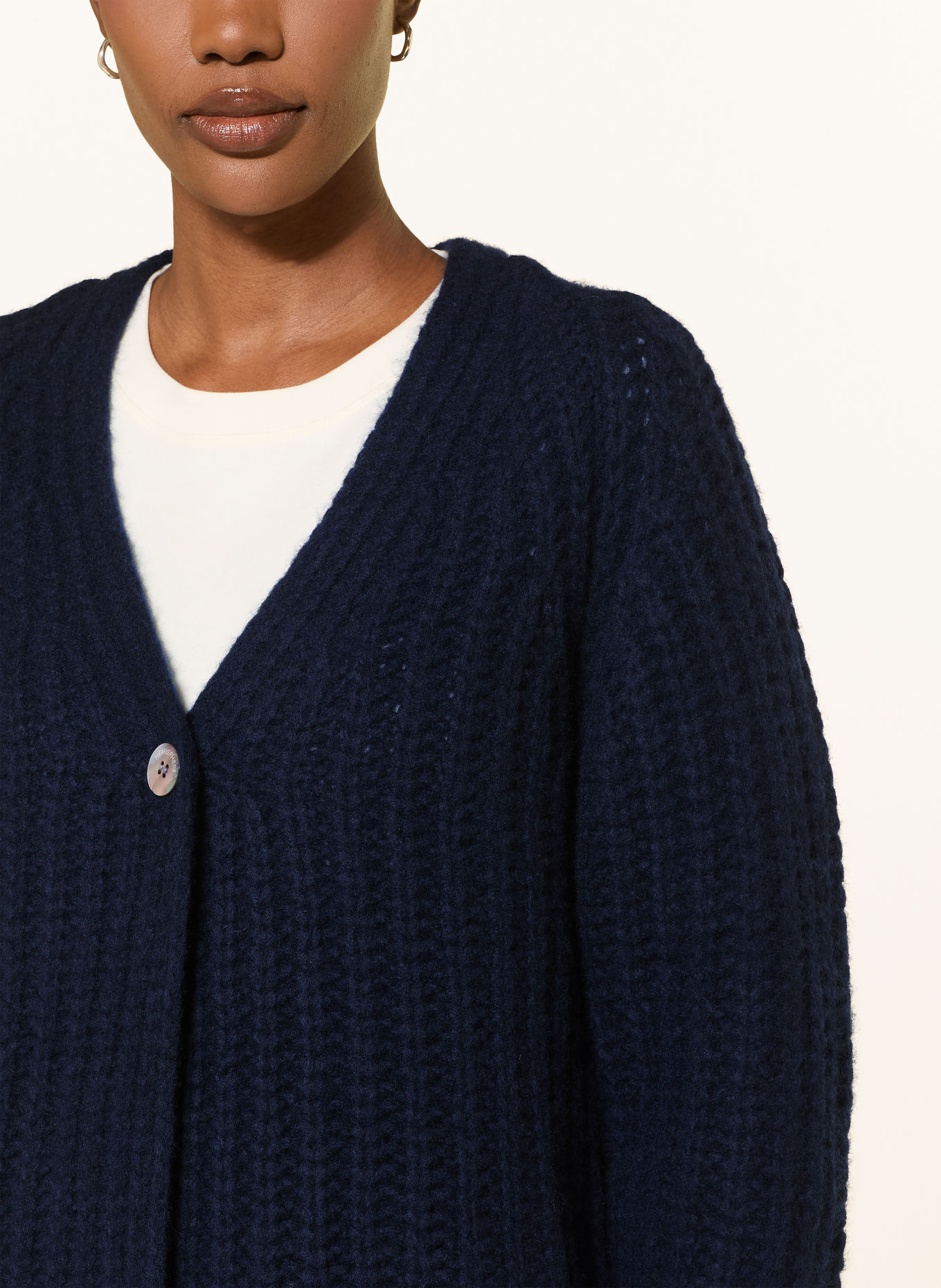 HEMISPHERE Cashmere Cardigan: DARK BLUE