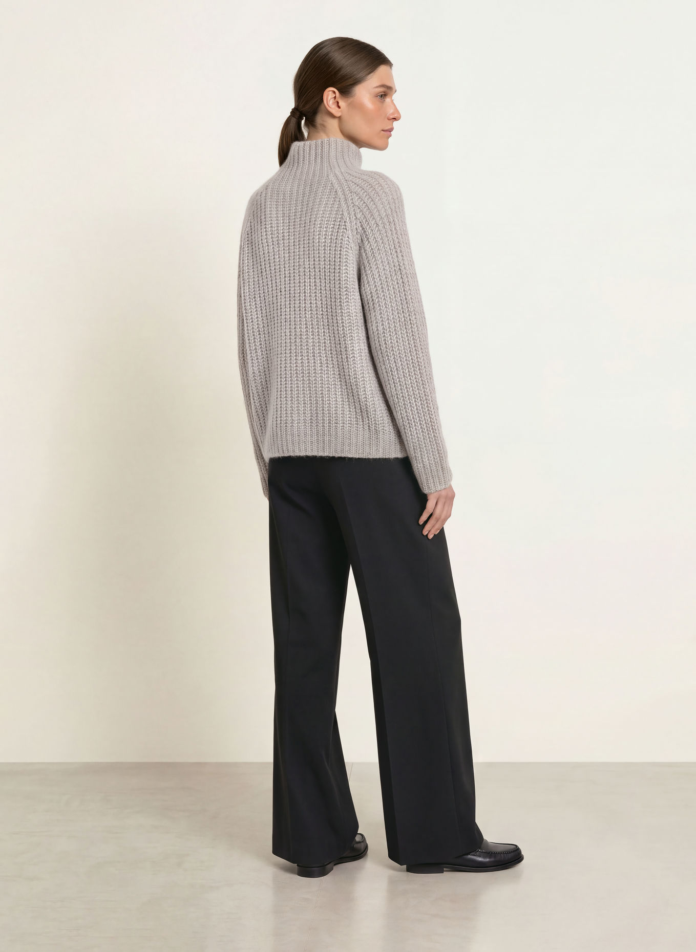 HEMISPHERE Pullover mit Cashmere und Glitzergarn: GRAU