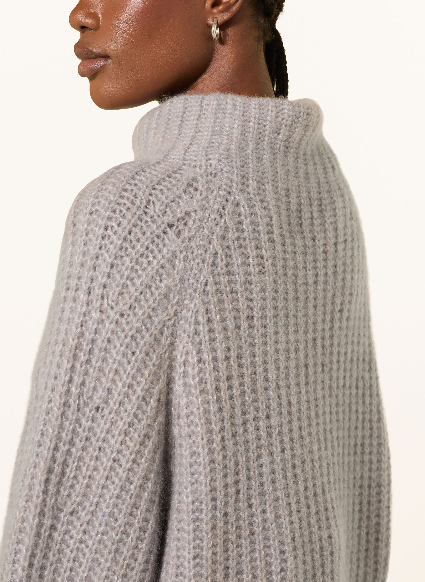 HEMISPHERE Pullover mit Cashmere und Glitzergarn: GRAU