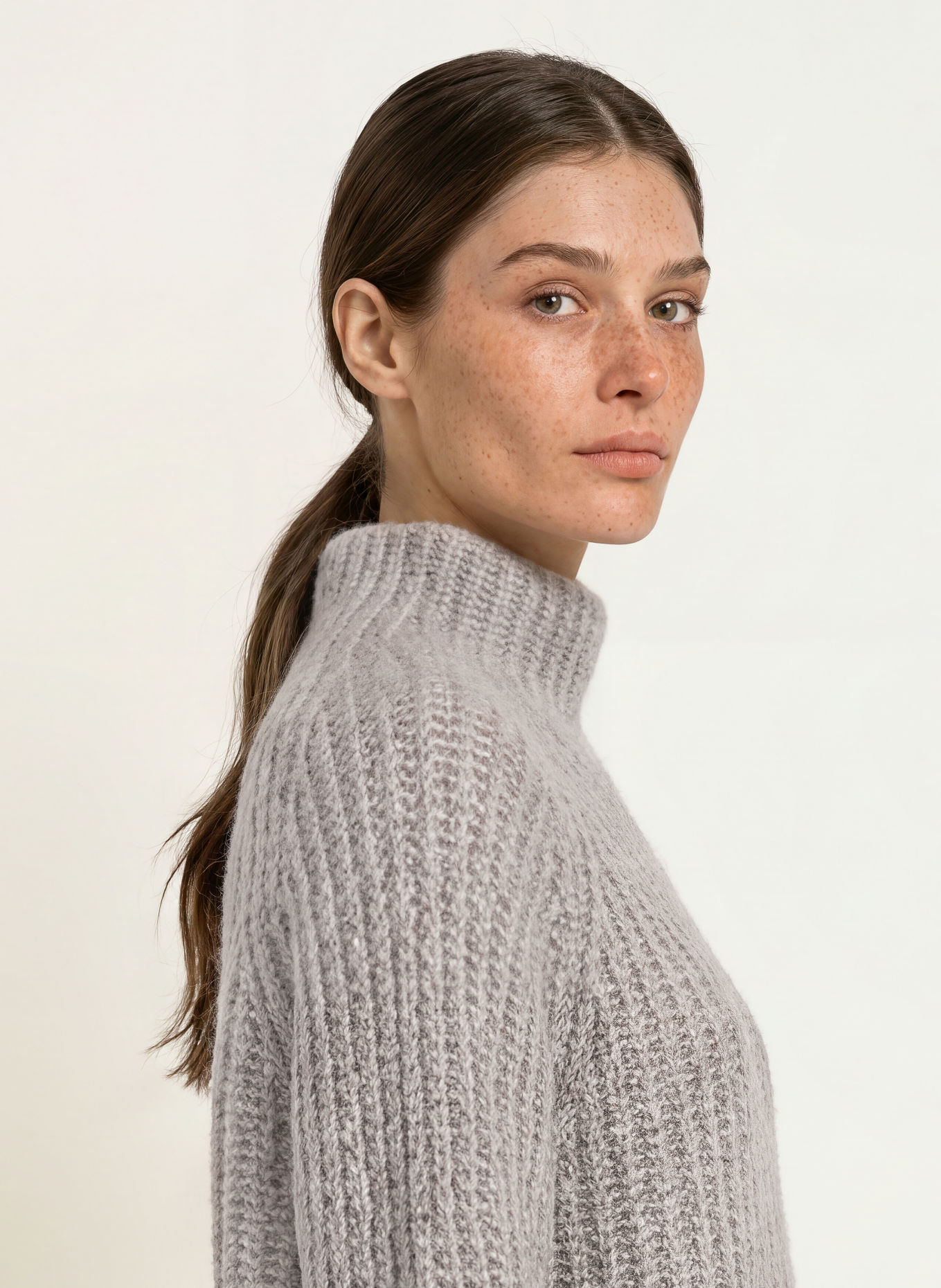 HEMISPHERE Pullover mit Cashmere und Glitzergarn: GRAU