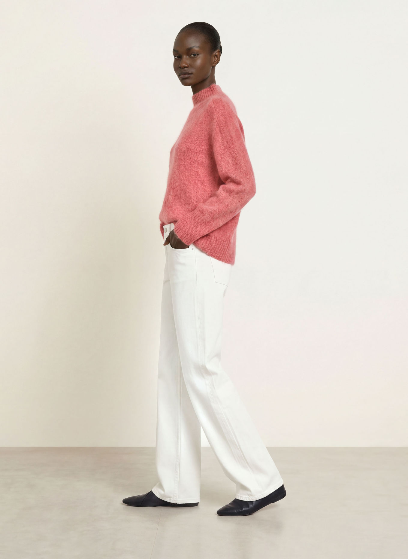 HEMISPHERE Pull en cachemire: ROUGE CLAIR