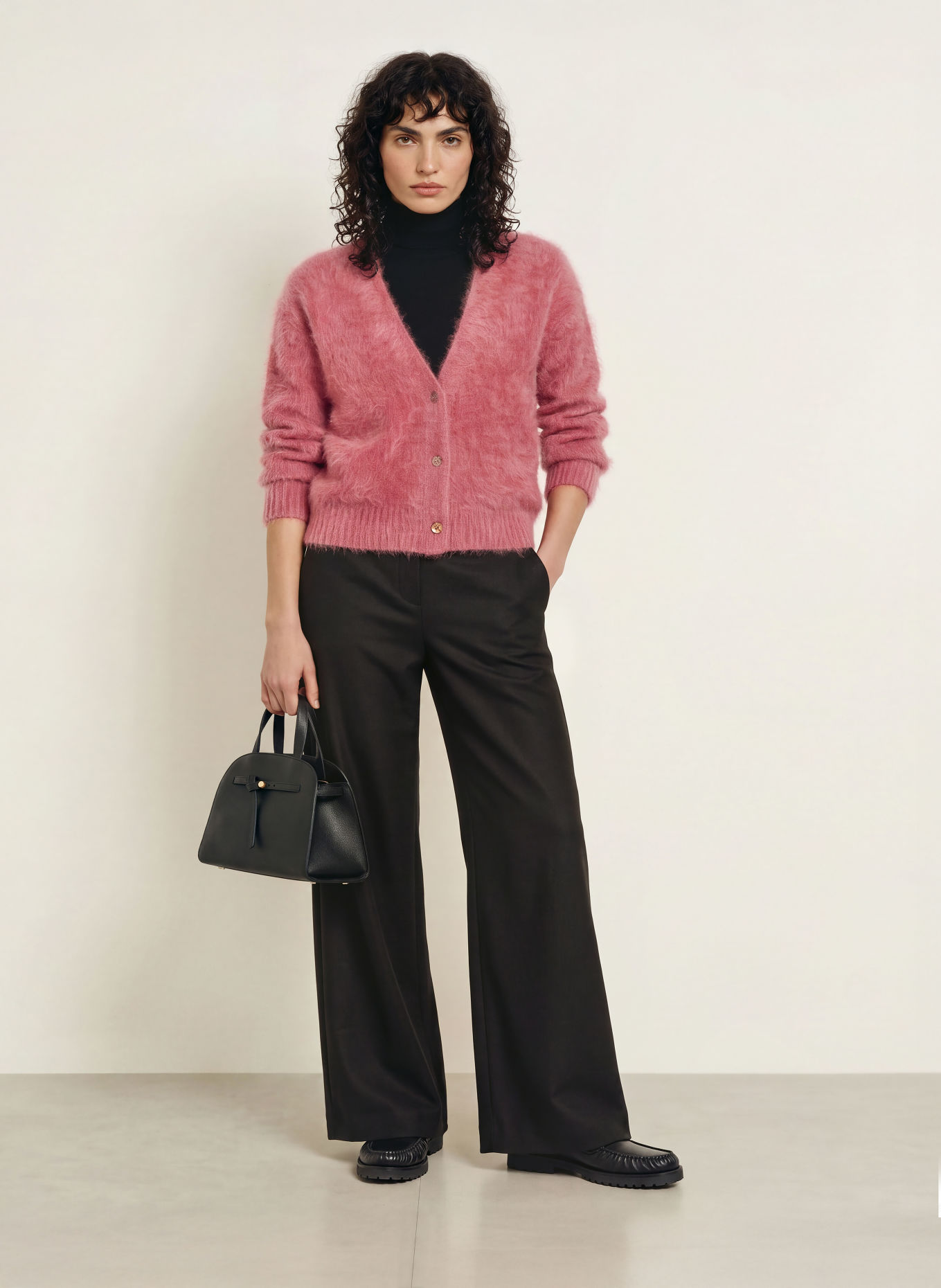 HEMISPHERE Cashmere Cardigan: RED