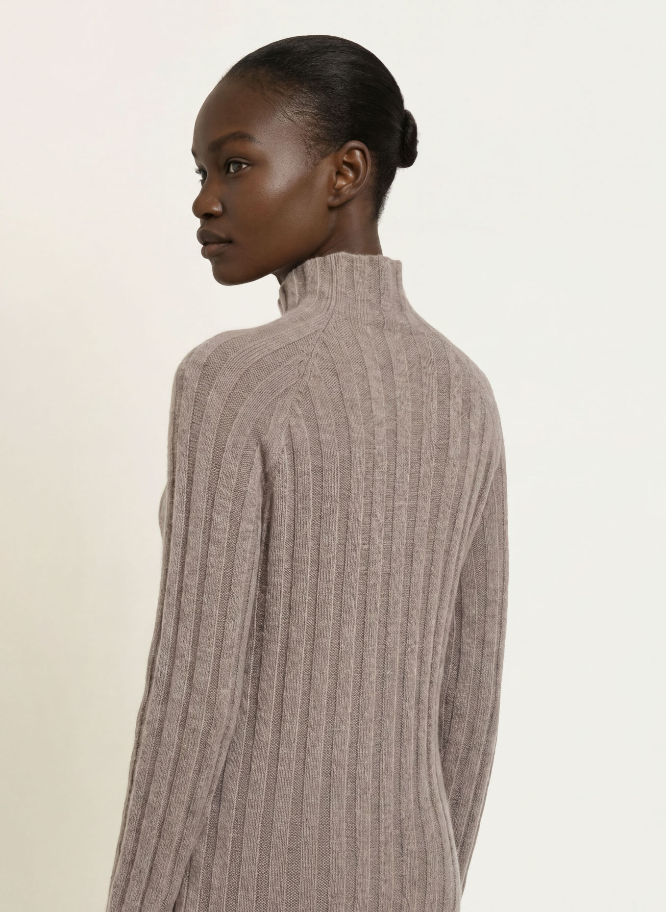HEMISPHERE Cashmere knit dress: TAUPE