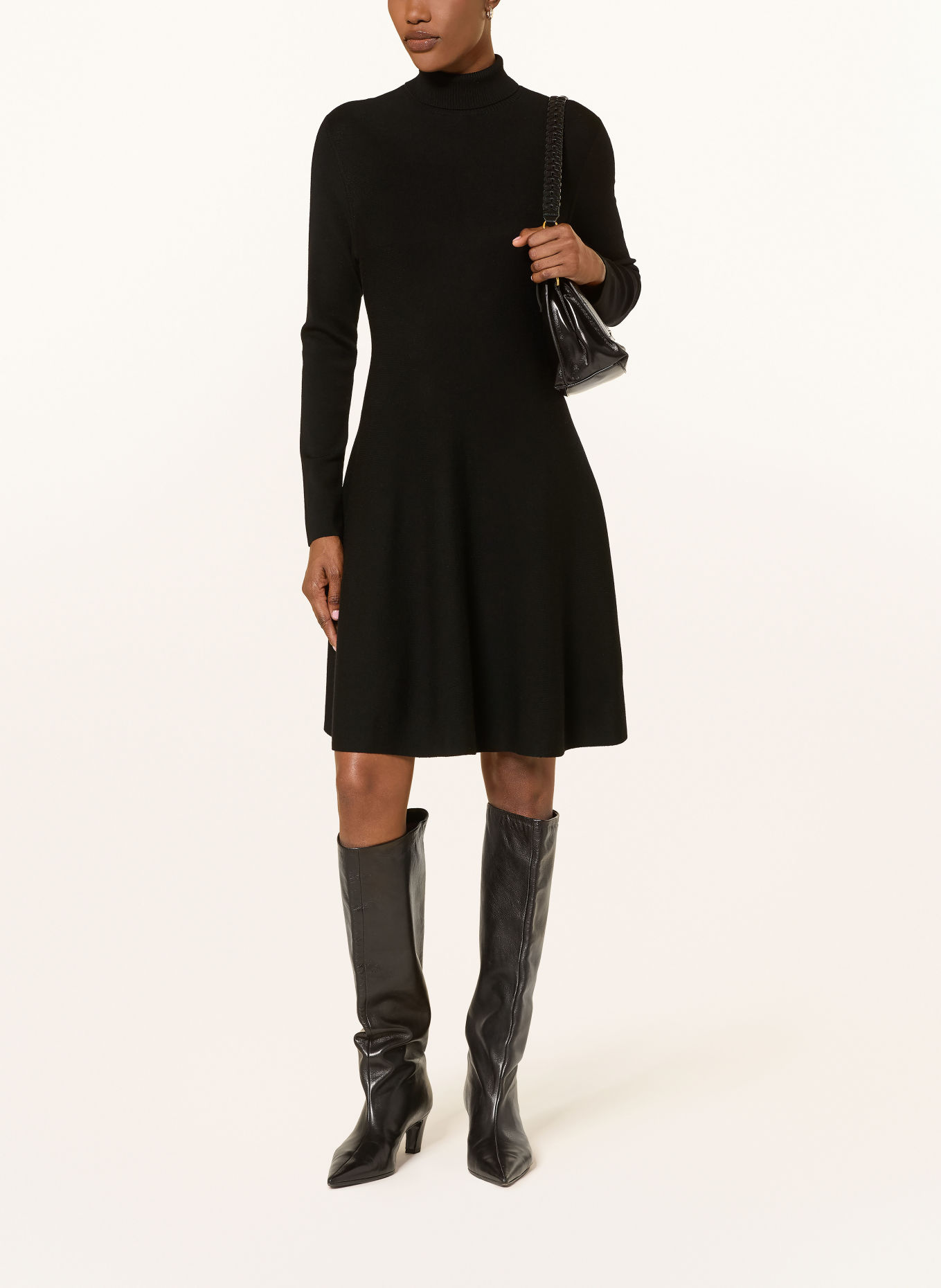 HEMISPHERE Strickkleid: SCHWARZ