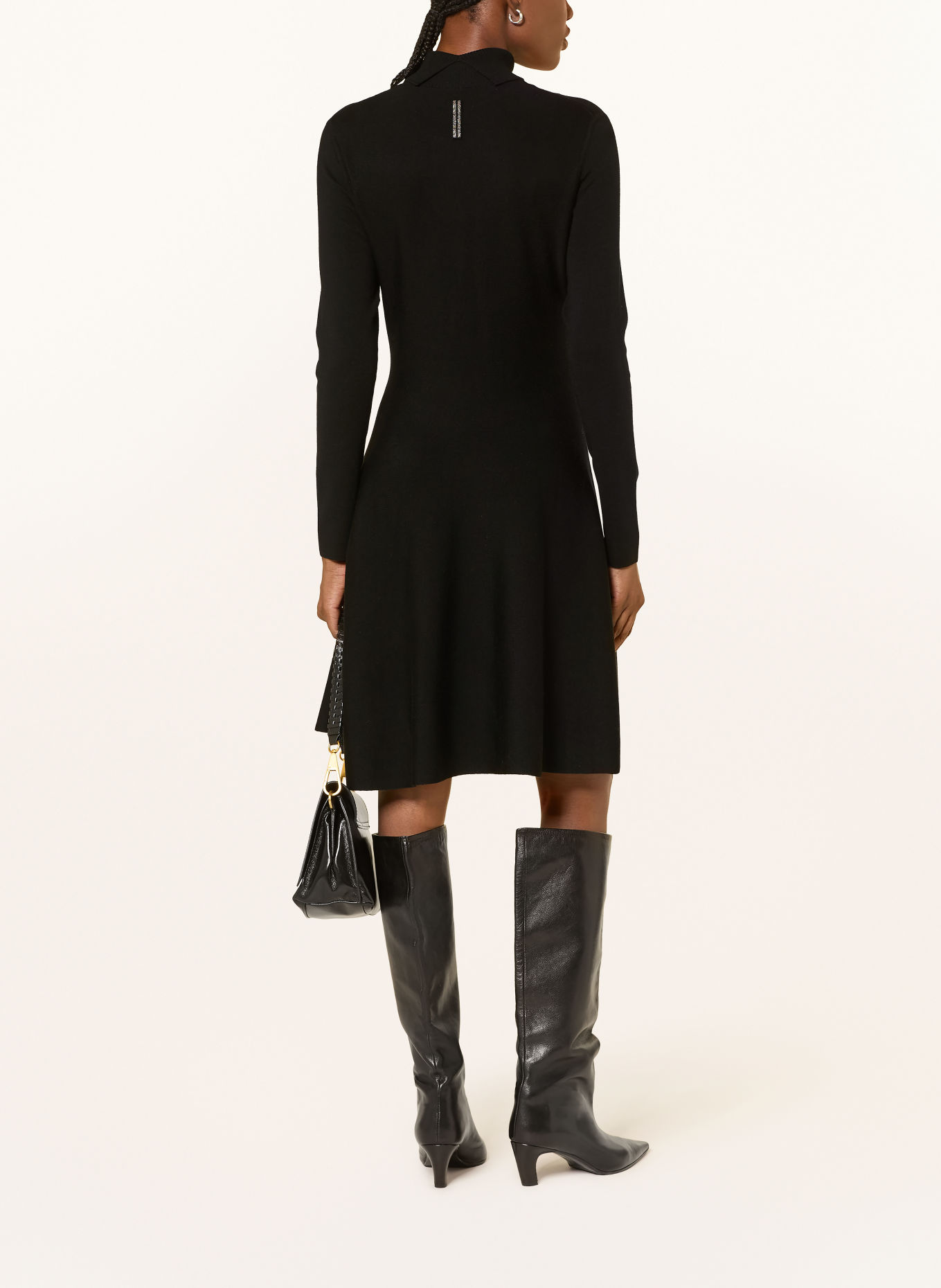 HEMISPHERE Strickkleid: SCHWARZ