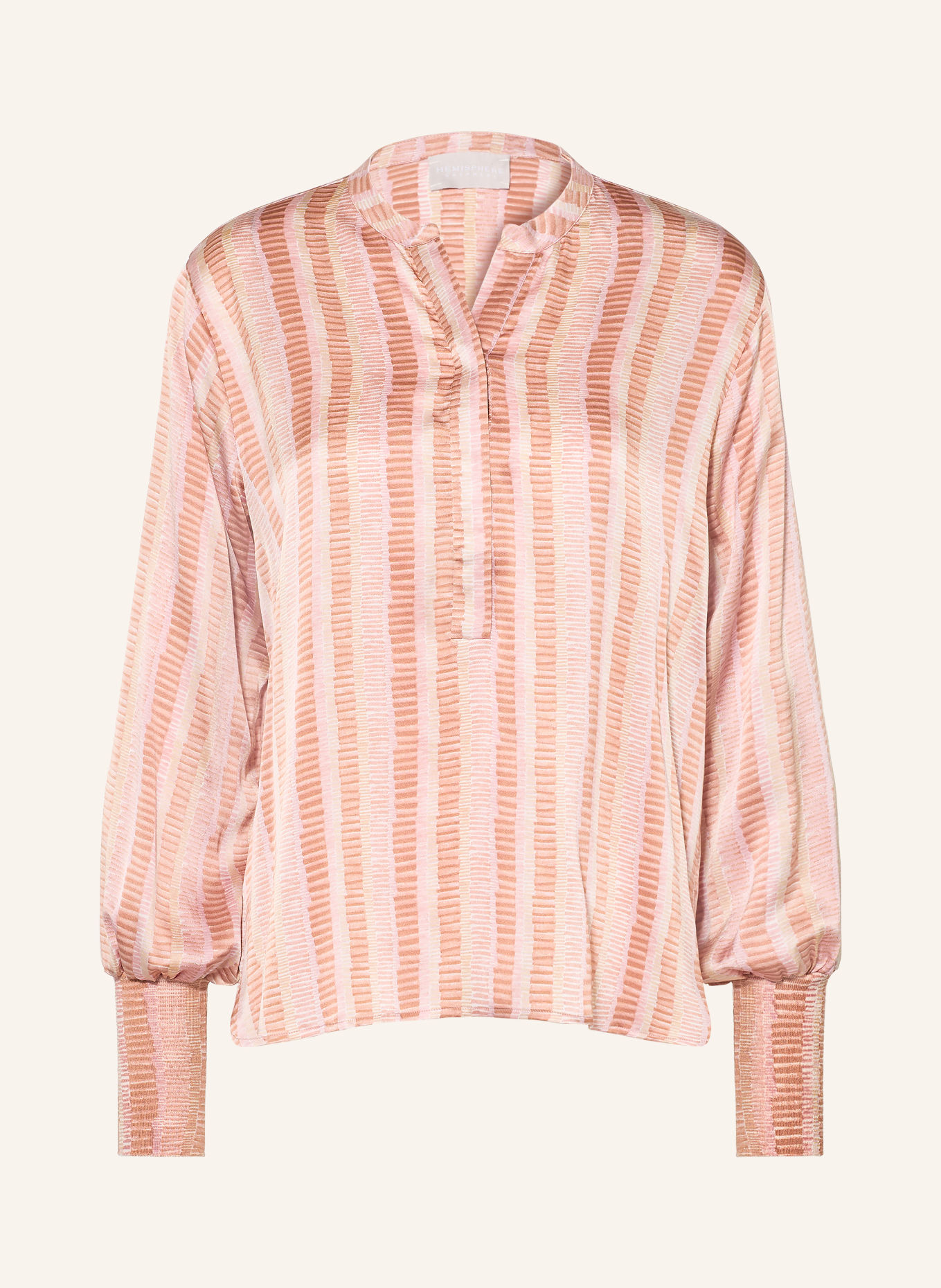 HEMISPHERE Blusenshirt FANELI mit Seide: ROSÉ / BEIGE