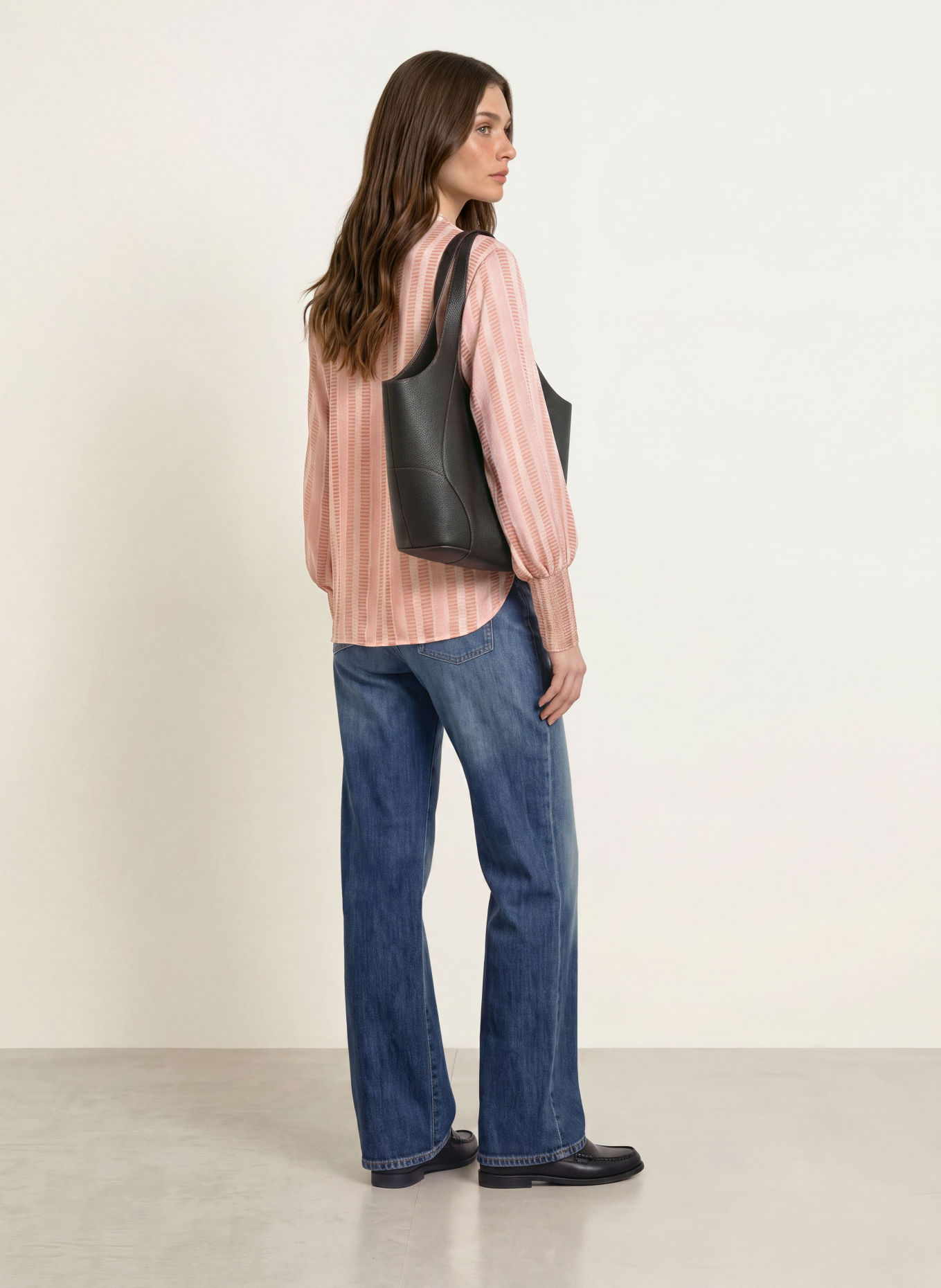 HEMISPHERE Blusenshirt FANELI mit Seide: ROSÉ / BEIGE