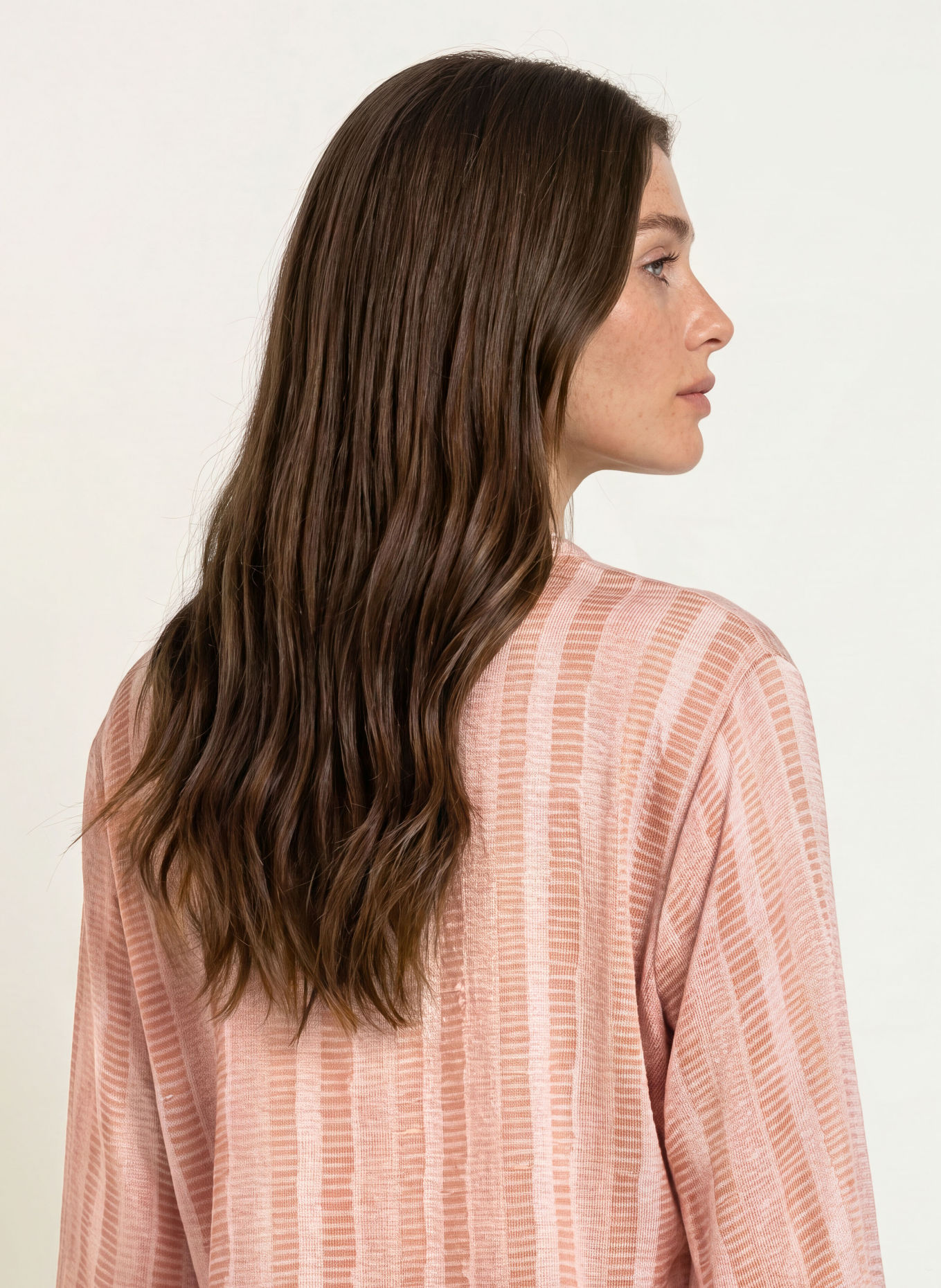 HEMISPHERE Blusenshirt FANELI mit Seide: ROSÉ / BEIGE
