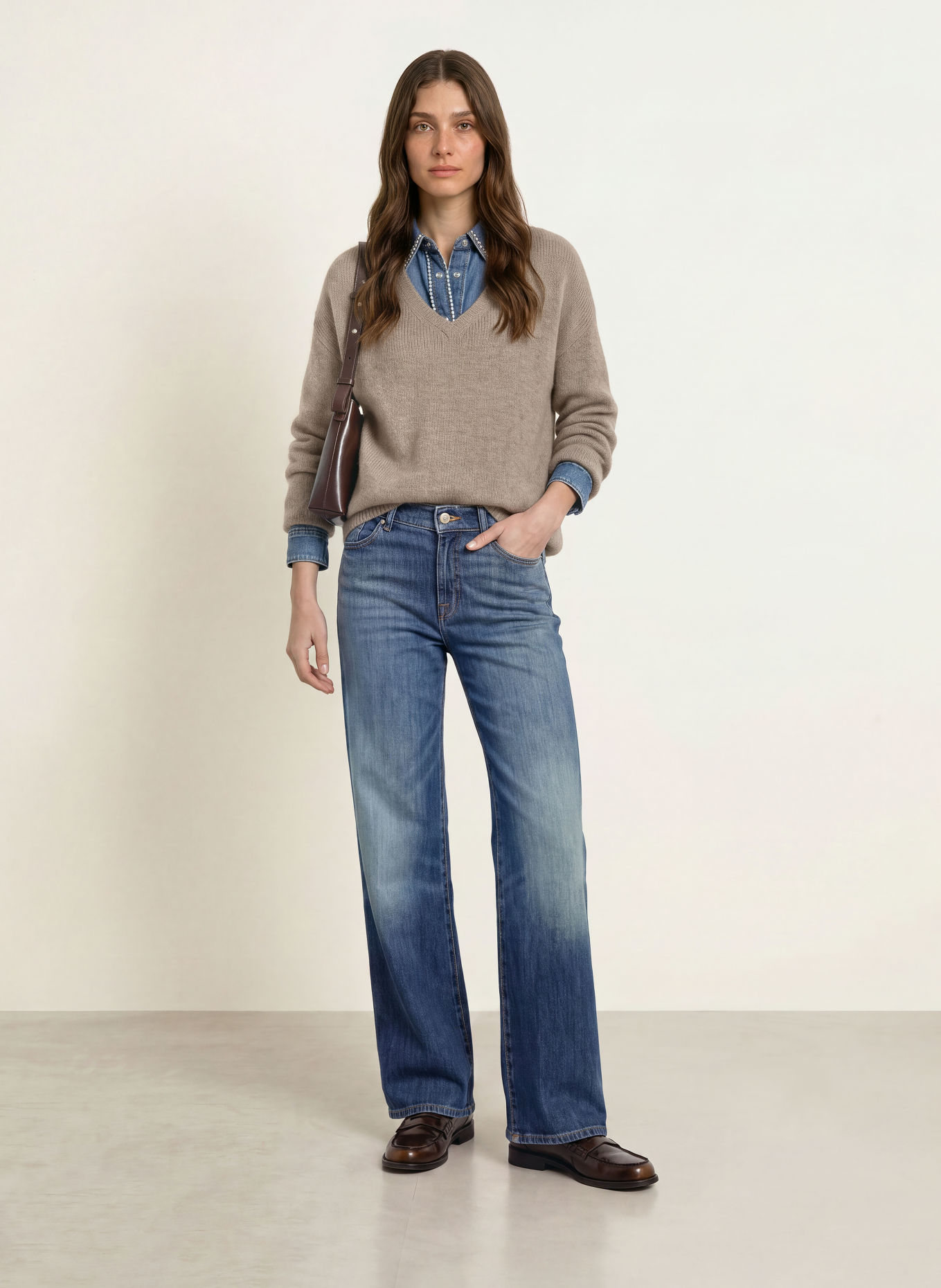 HEMISPHERE Cashmere Sweater: TAUPE