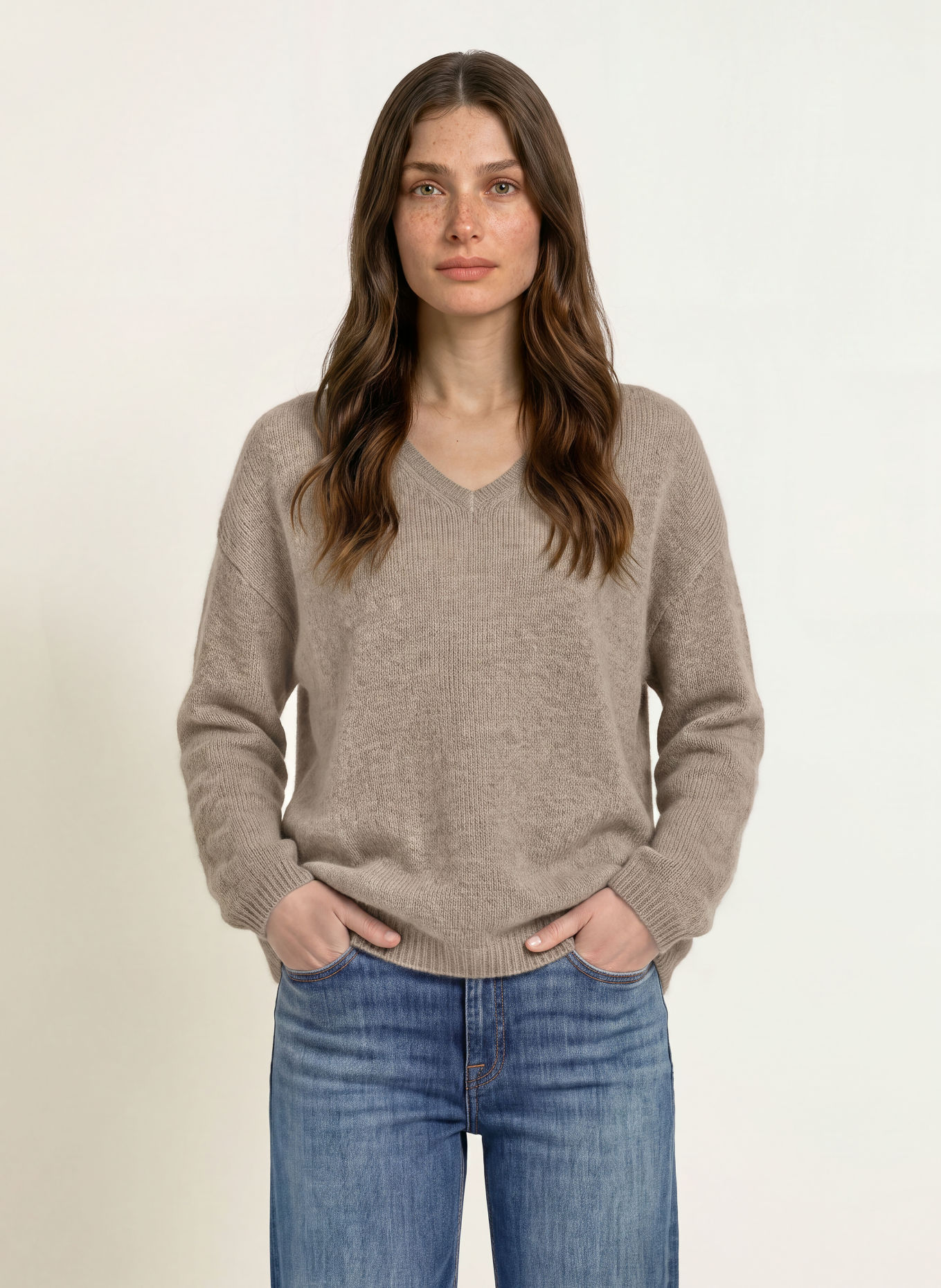HEMISPHERE Cashmere Sweater: TAUPE