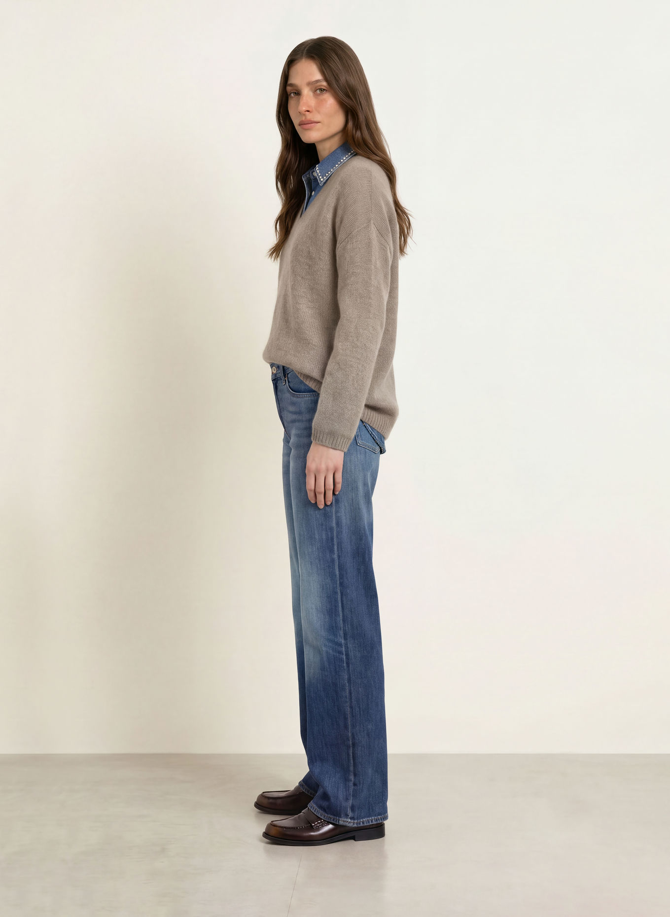 HEMISPHERE Cashmere Sweater: TAUPE