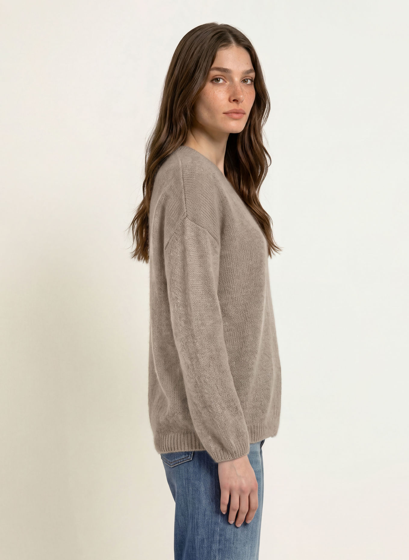 HEMISPHERE Cashmere Sweater: TAUPE