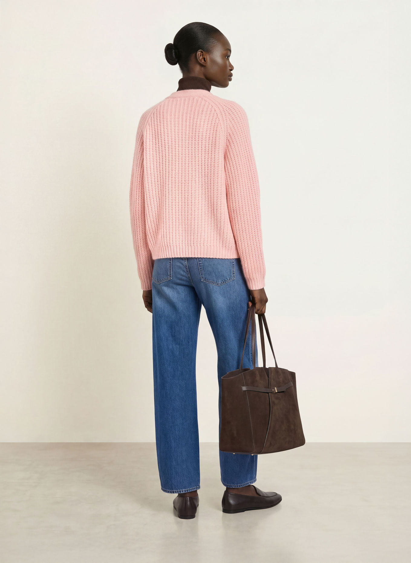 HEMISPHERE Cashmere Cardigan: LIGHT PINK