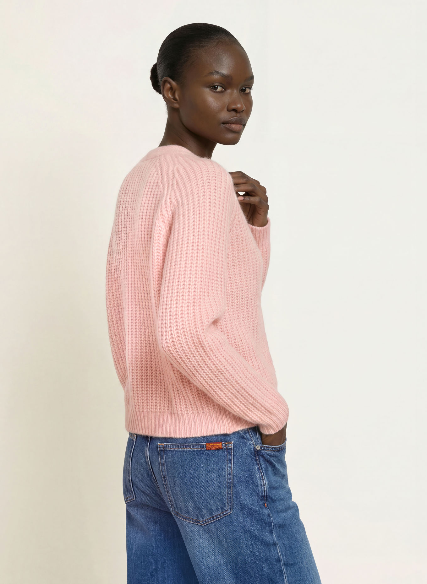 HEMISPHERE Cashmere Cardigan: LIGHT PINK